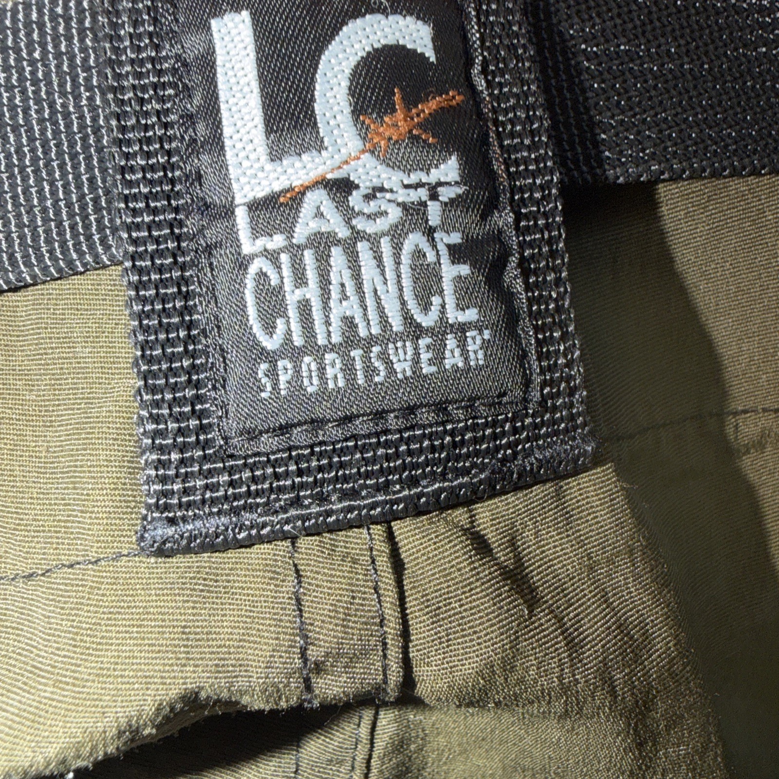 Vintage 80s 90s Last Chance Sportswear Nylon Olive Green Belted Shorts Size 32