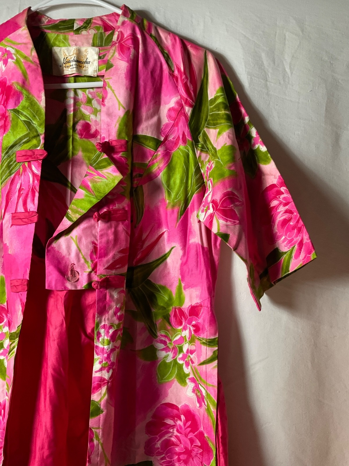 Vintage Kamehameha Hawaiian Flower Pocket Dress 1960 Mid century Made in Hawaii