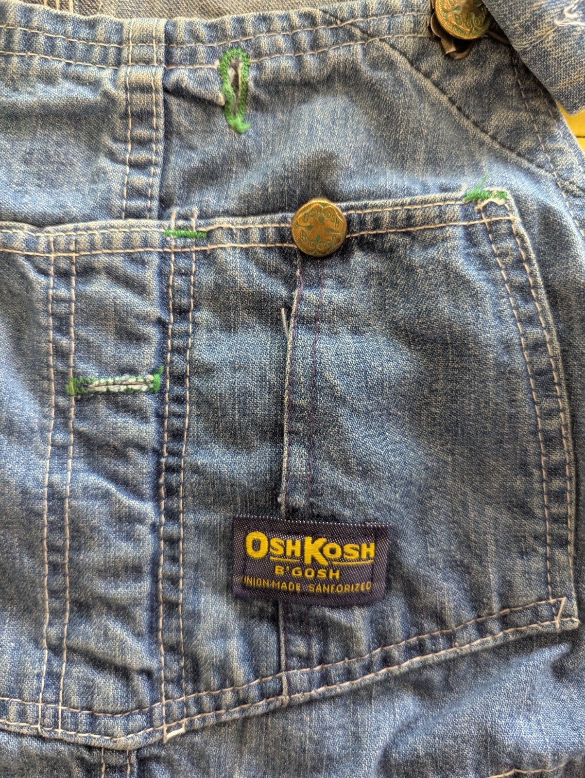 Vintage 70’s Oshkosh B’Gosh Vestback Union Made Sanforized Overalls Size S