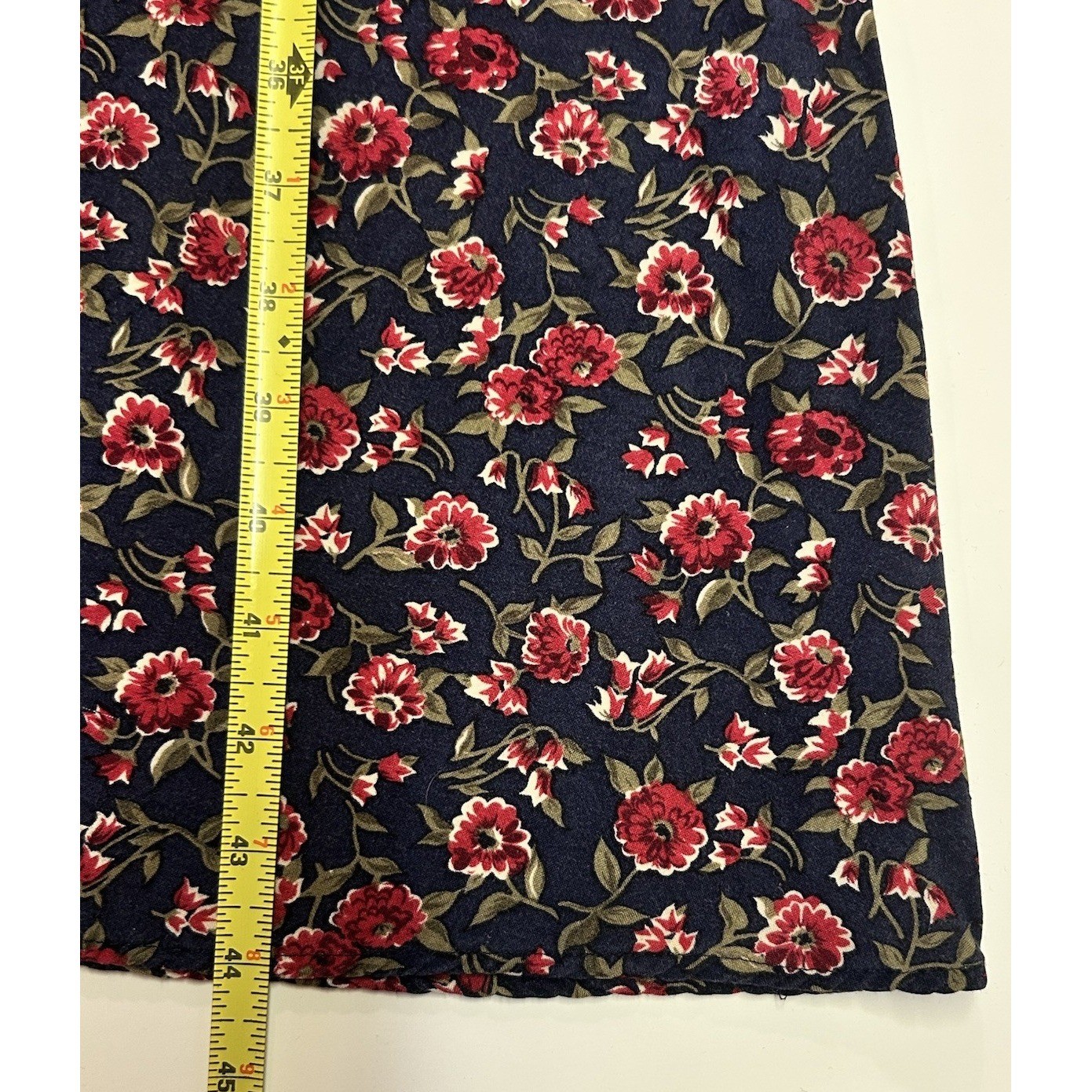 Sarah Richards Vintage 90s Midi Dress Floral Size 5 Crochet Butterfly Collar