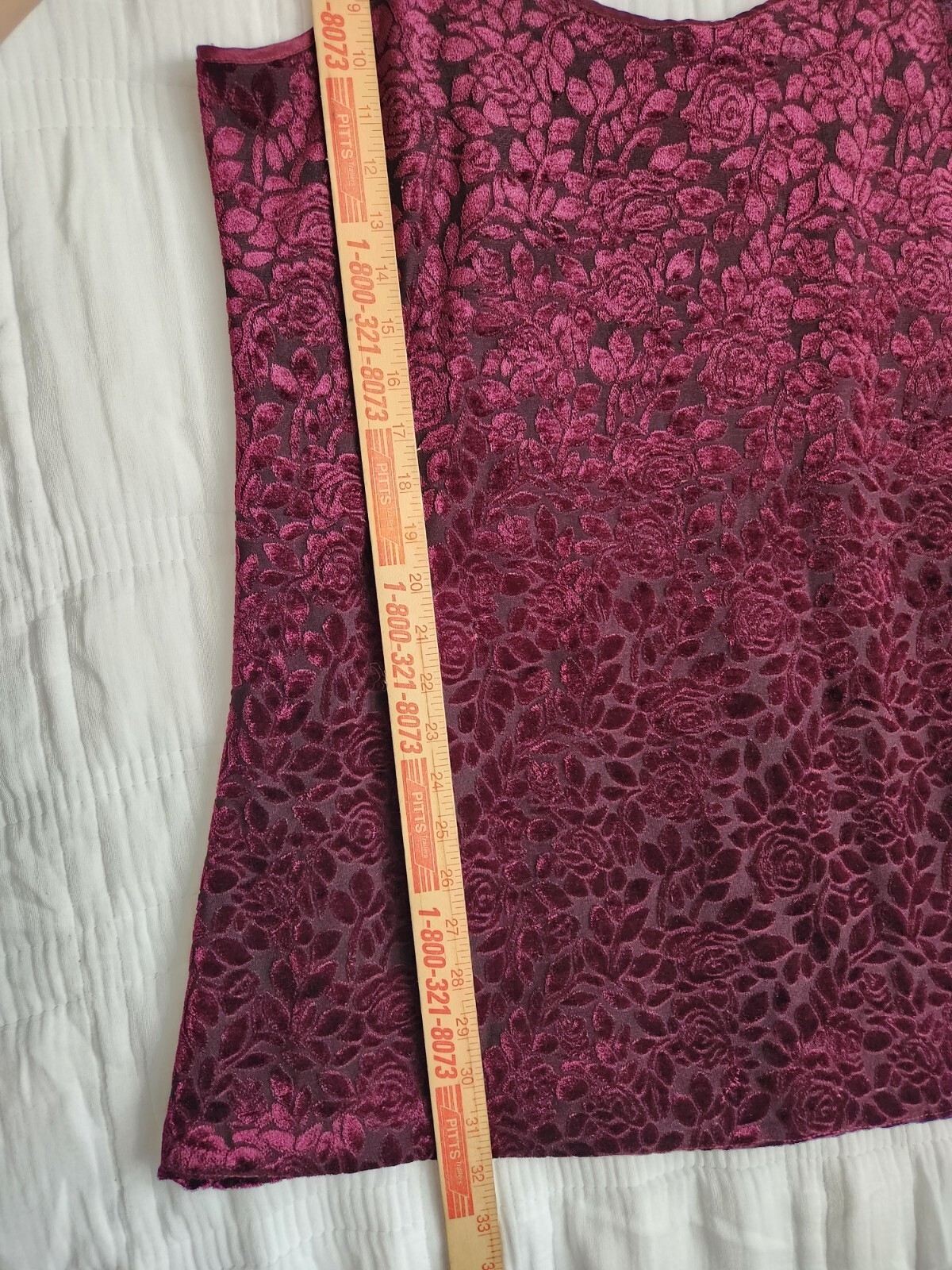 Vintage 90s Vasarette Velvet Floral Slip Dress Babydoll Lingerie Medium Red