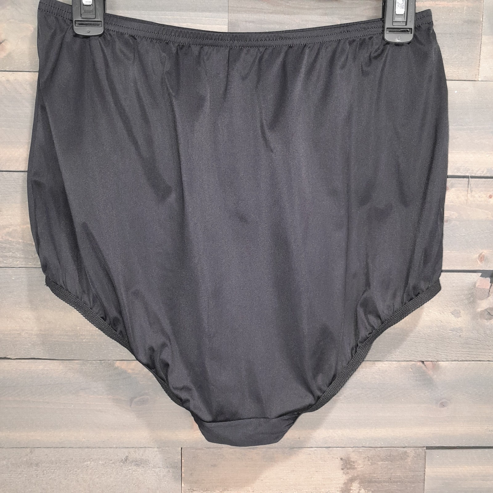Vanity Fair Brief Panty Size 8 XL Black Sissy High Rise Panties Retired Vtg
