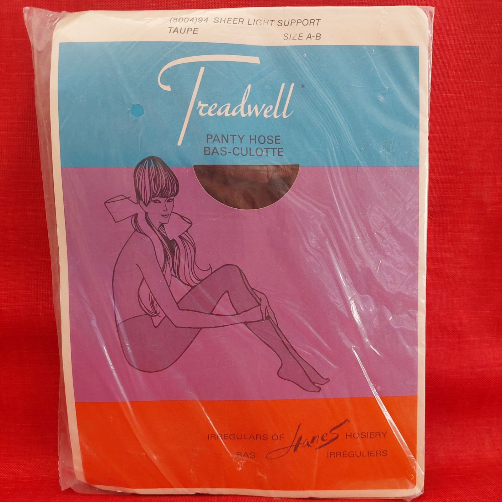 Vintage Pantyhose 💕Treadwell Sheer Light Support Color Taupe size A-B BHAN01