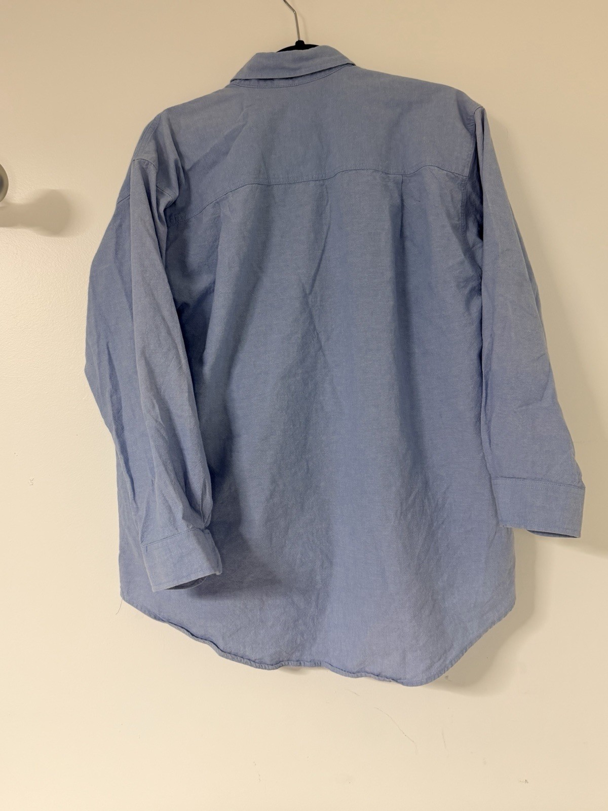 Vintage Casey Coleman Hot Air Balloon Embroidered Button Shirt Cotton Blue