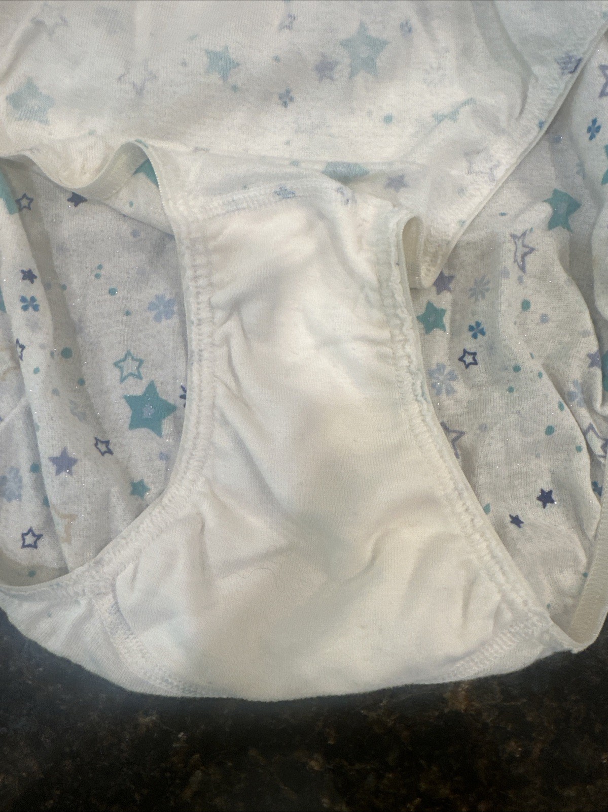 Vintage Size Large Signature Cotton Victoria’s Secret Brief White with Stars