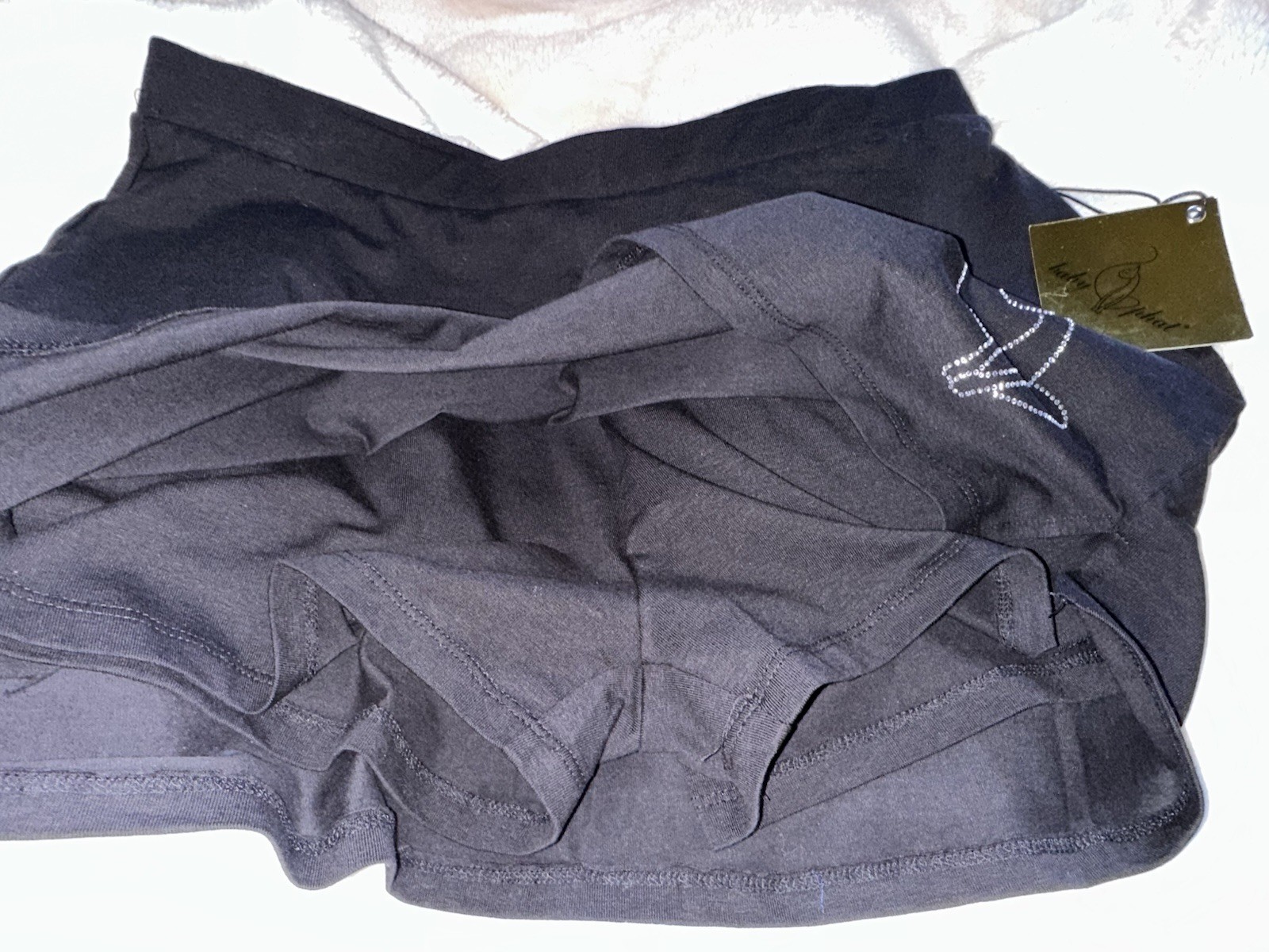 Baby Phat Skirt Black With Built In Shorts Size Large Sparkly 2000s Y2K