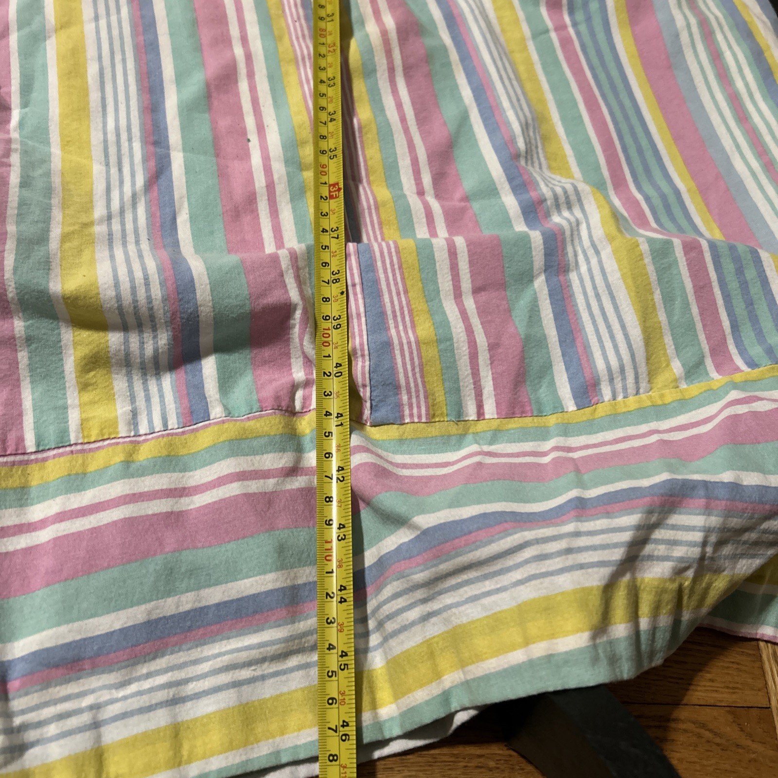 Vtg Lounge Bell Slv Caftan Pastel Striped Maxi Dress Babydoll Airy Modest Sz M