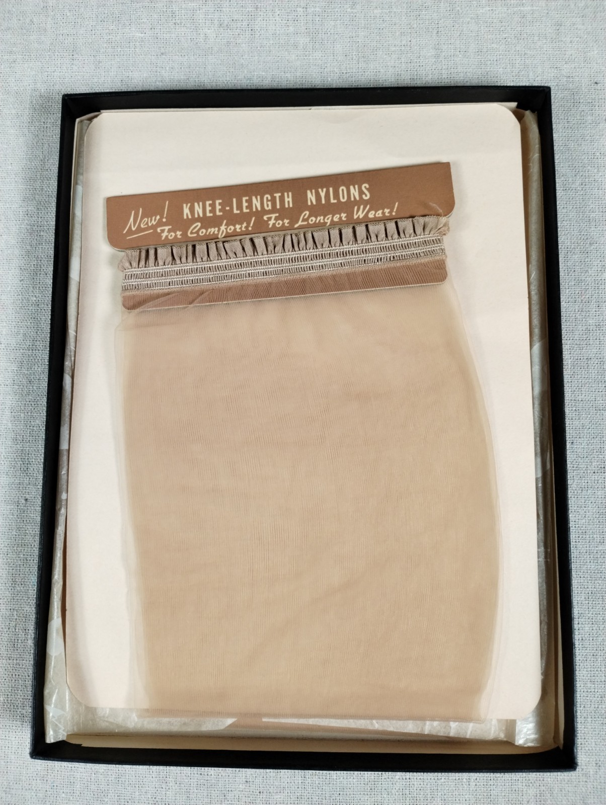 Vintage Nylon Stockings Seamless Hosiery Irregulars Beige Size 10 NOS 2 Pairs