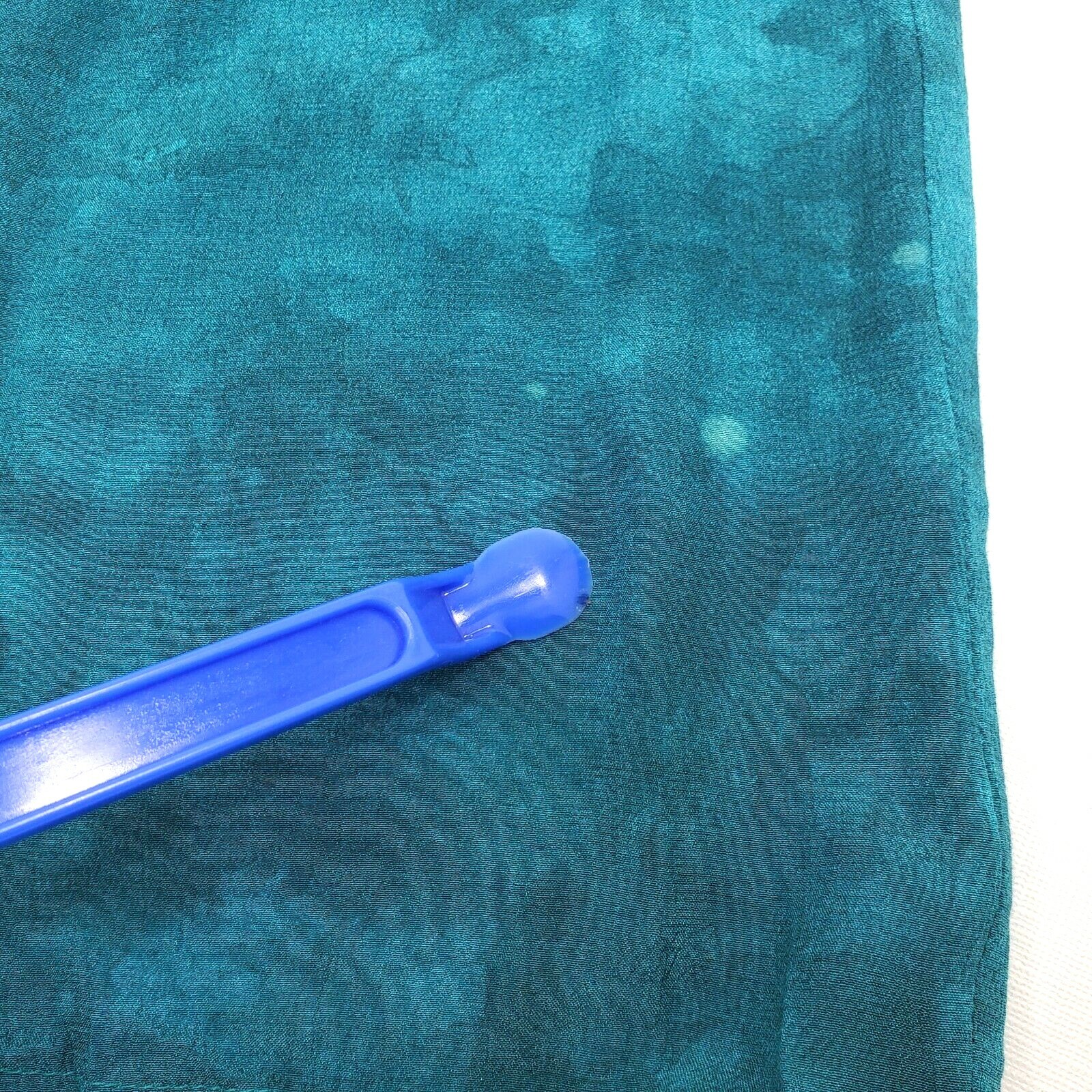 Carole Little CL Womens Size 4 Skort Pant Suit Set Teal Marble Tie Dye Rayon SS