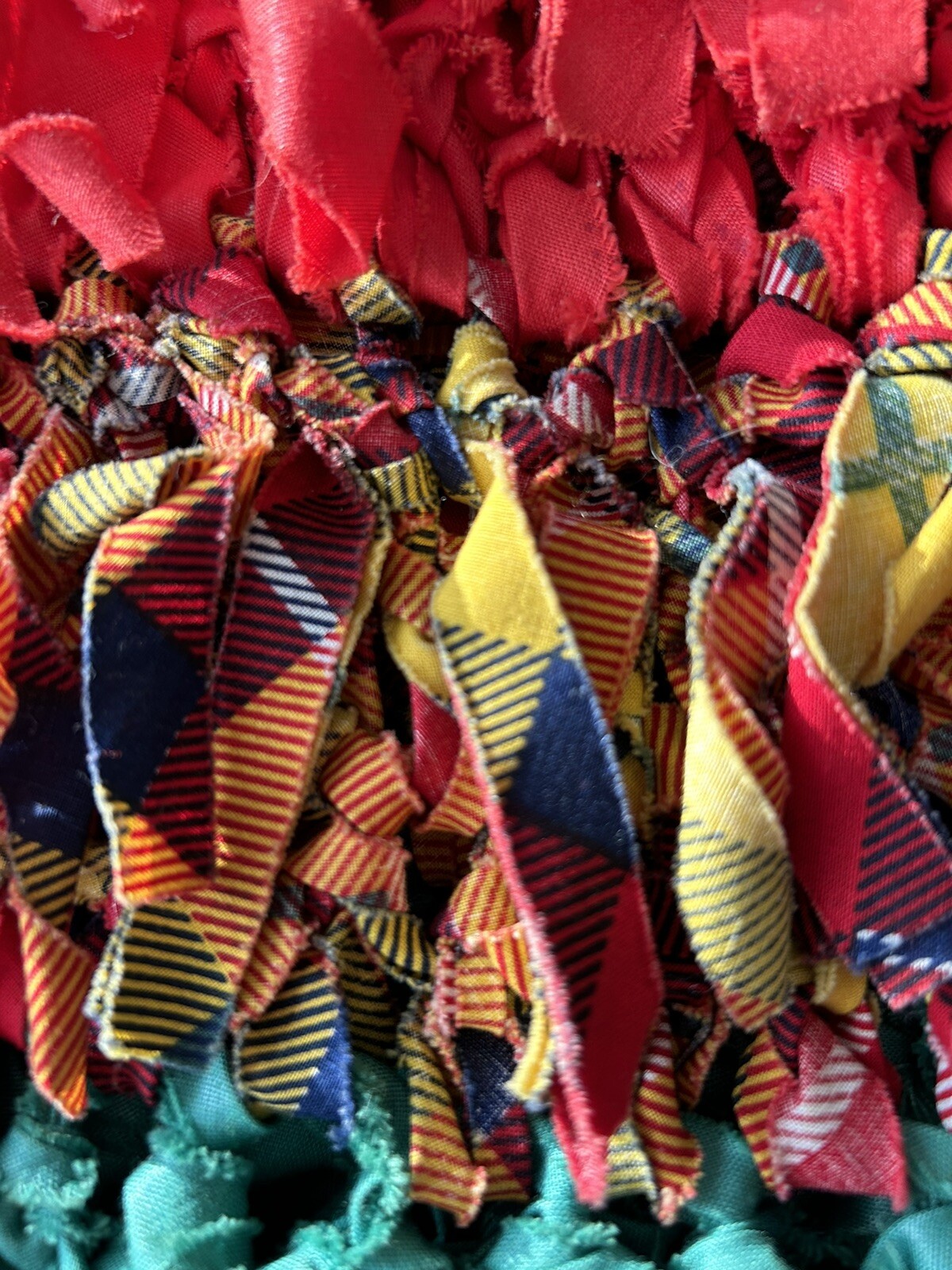 Vtg Vest Medium Estelle Gracer Hippie Rag Rug Artisan Crafted Festival Boho 1989