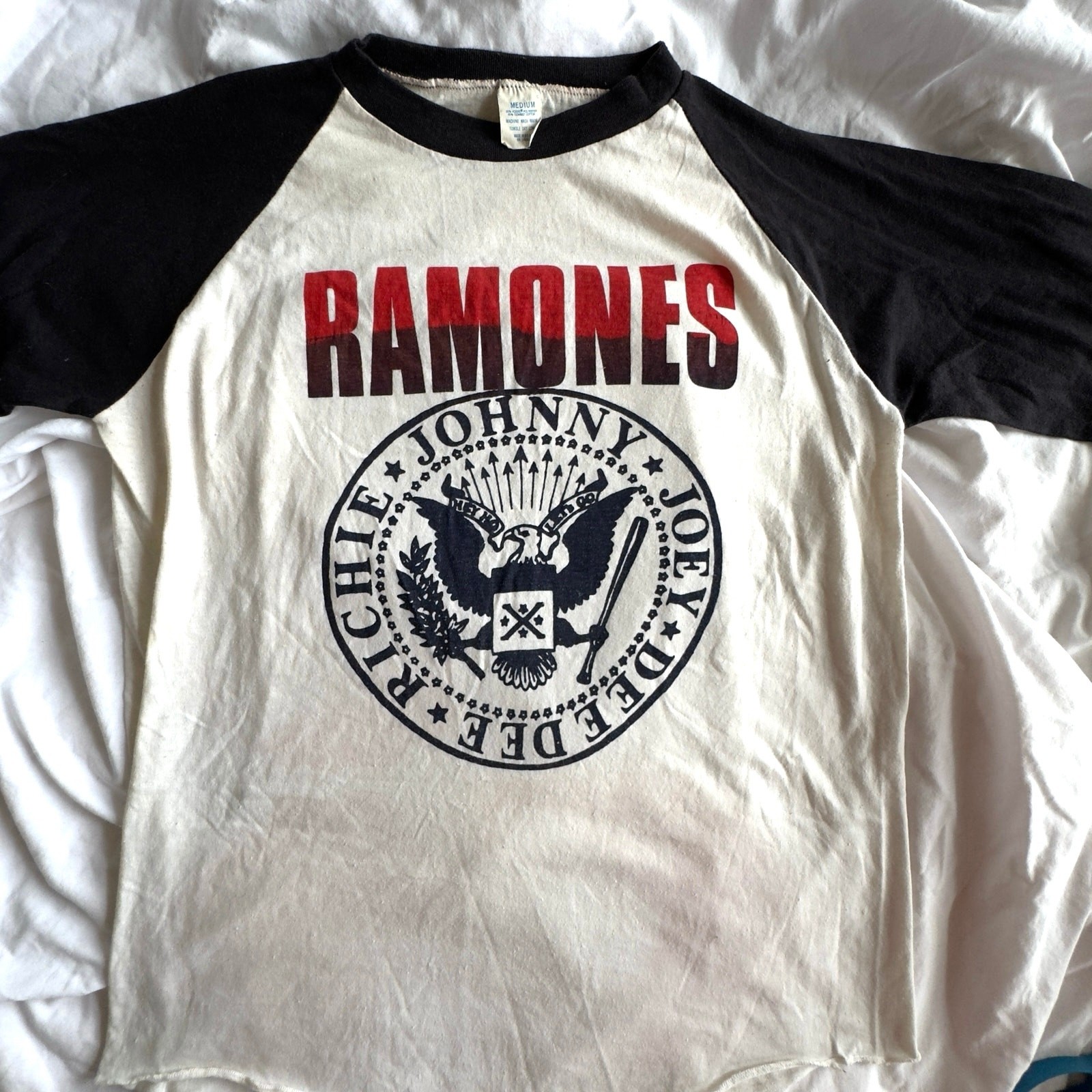 Vintage 1983 Ramones Baseball T-Shirt Kodel Tag Punk Rock Richie Authentic Tour