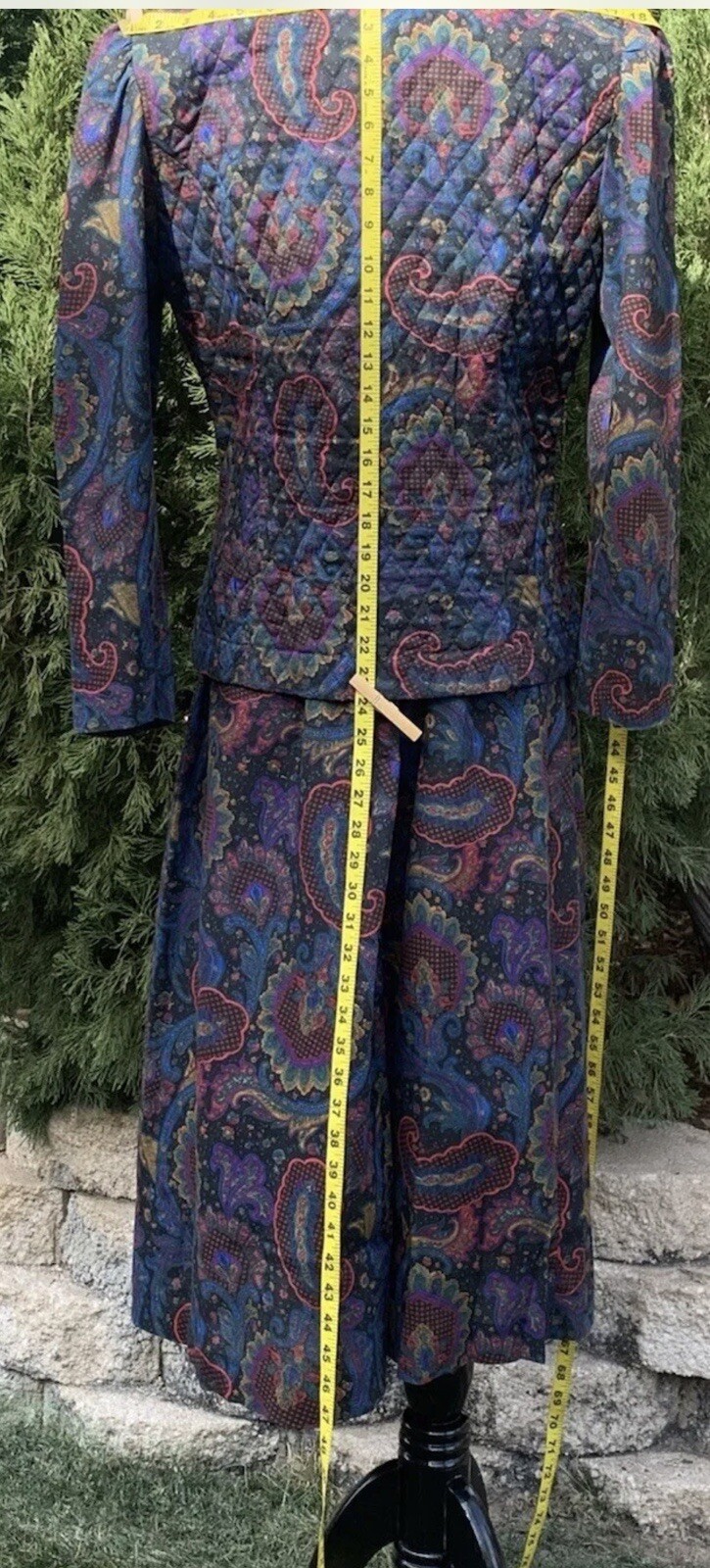 Skirt Set Vintage Jeffery and Dana 2-Piece Multi-Color Set Size:Large/XL