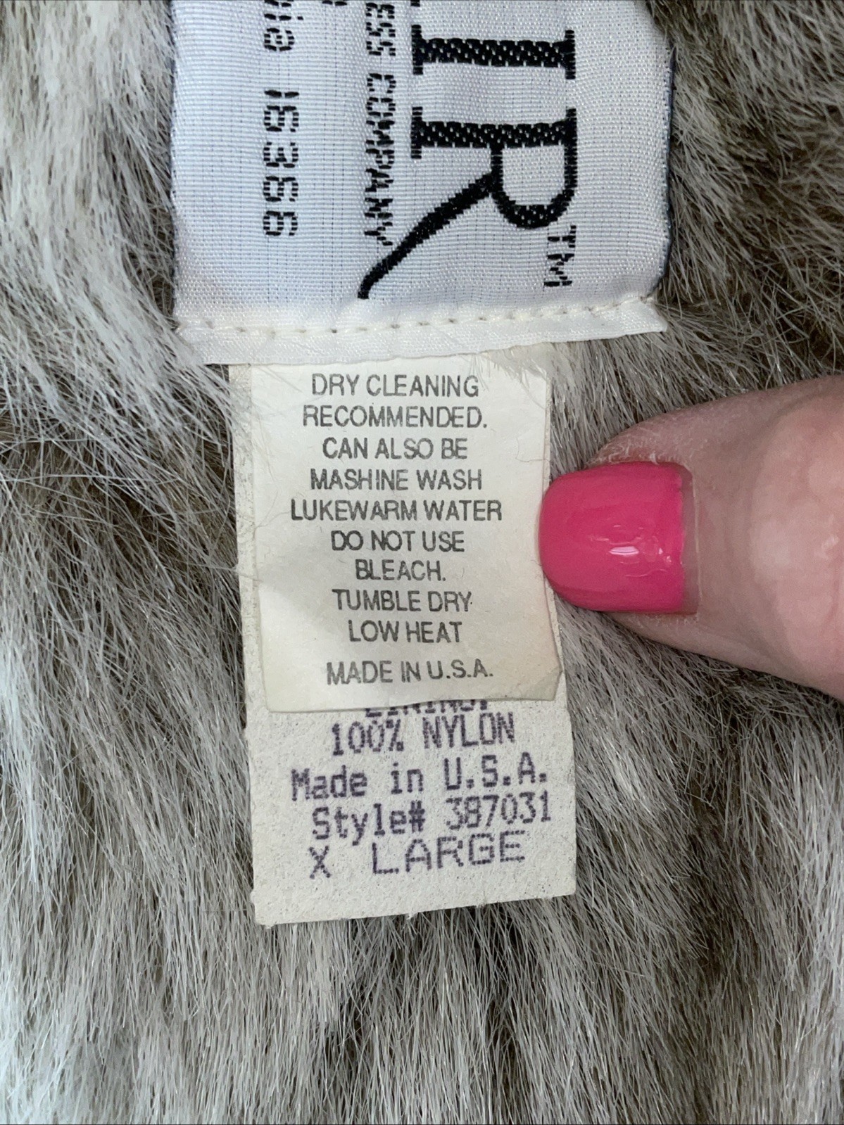 Vintage Blair Fur Coat Womens Size Extra Large Taupe/ Tan Faux Fur @1625