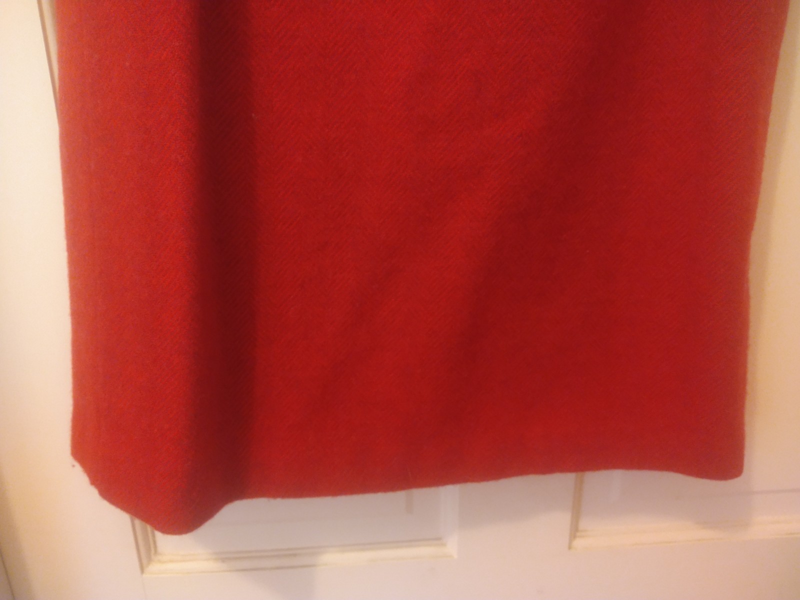 Vtg Ted Lapidus Paris Diffusion Red Skirt made in France Size 44 US 10 M Rare