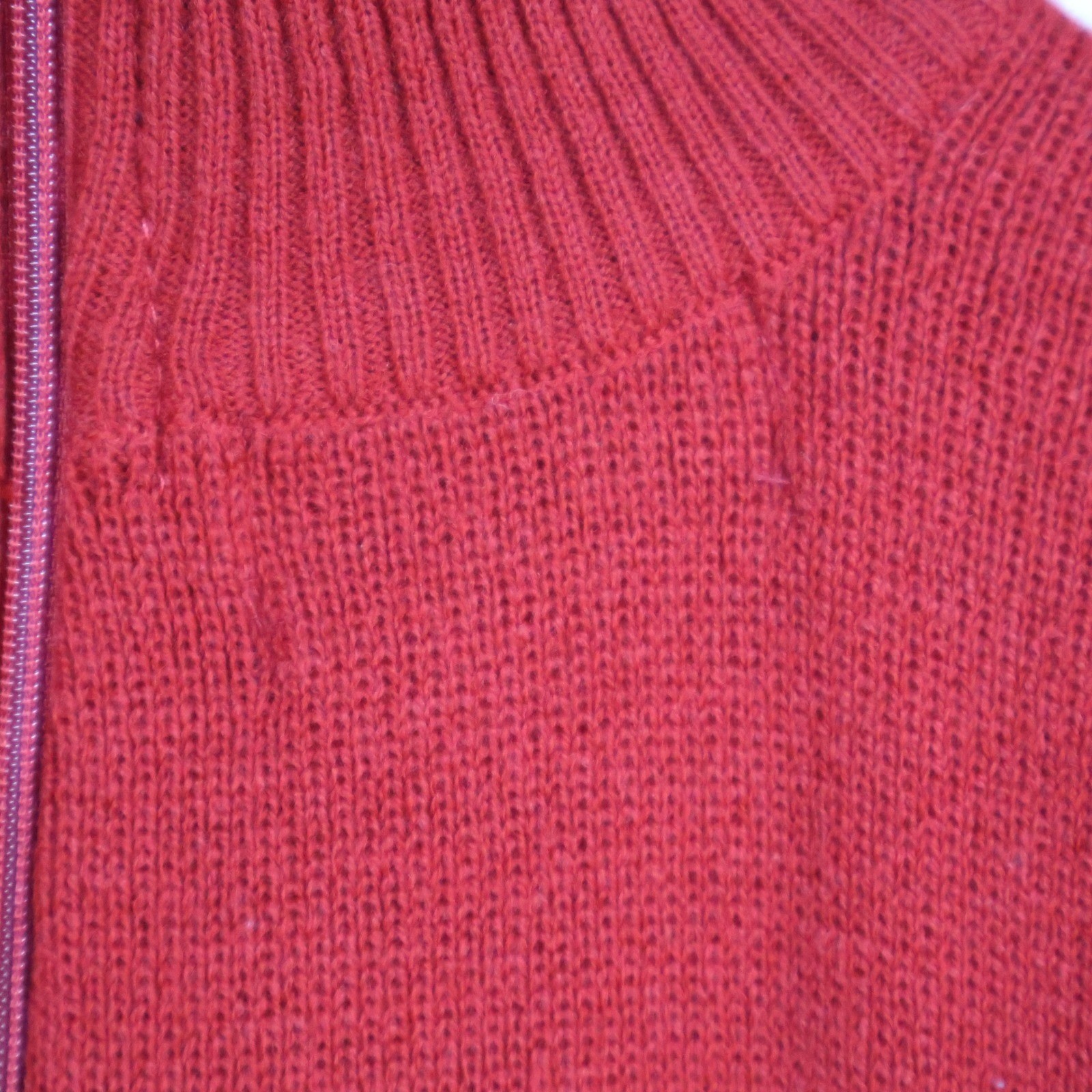 Vintage Specialty House Red Mock Neck Half Zip Sweater Vest XS Stretch Cropped