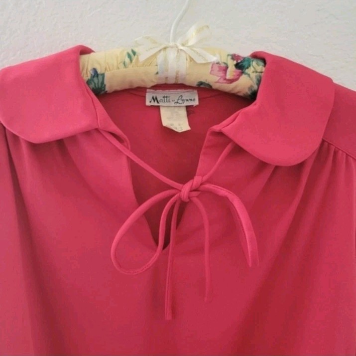 Vintage 60s 70s Peasant Top Balloon Sleeve Blouson Medium Matti of Lynne Boho