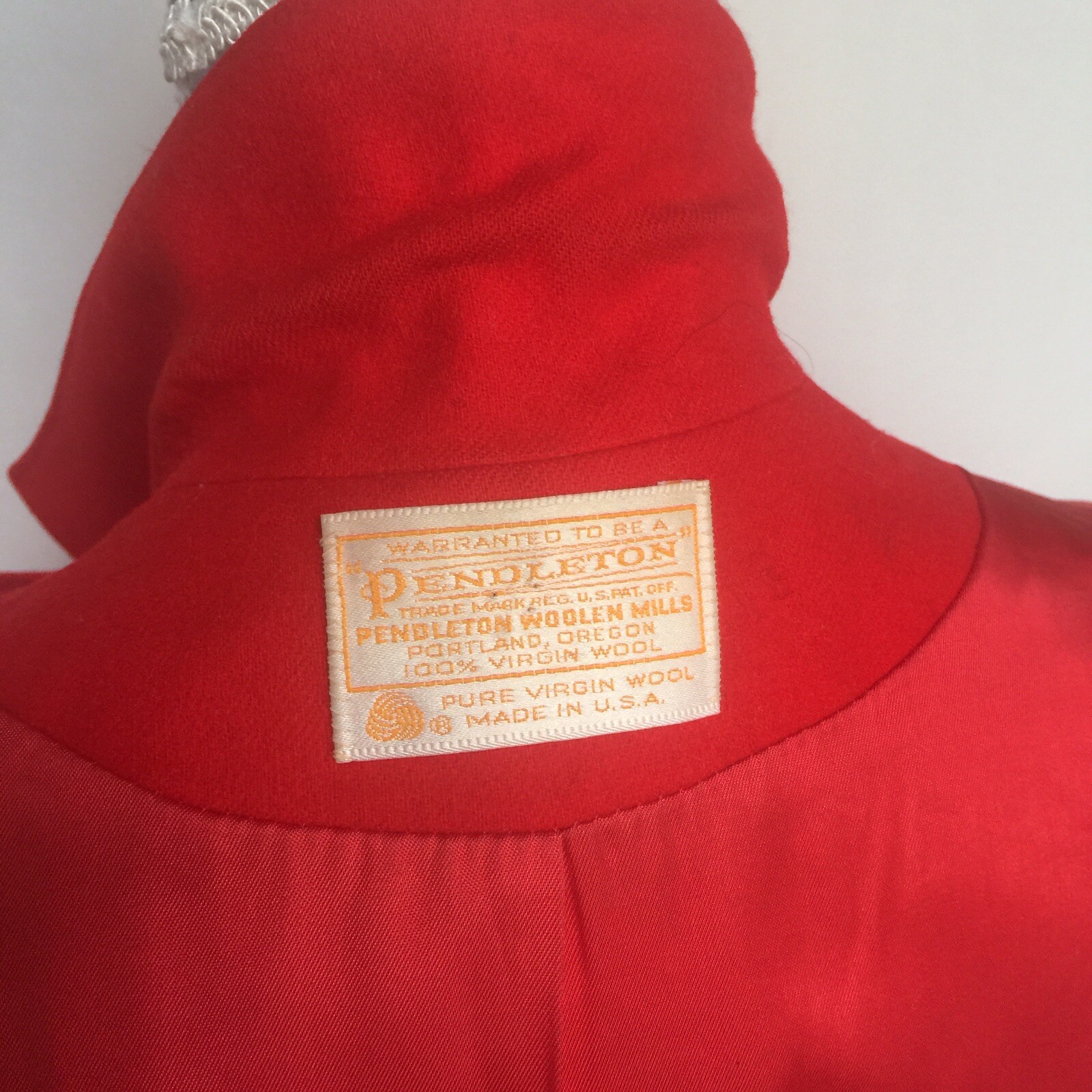 Pendleton Womens M-L Vintage 70s Blazer All Red Fully Lined See Measurements