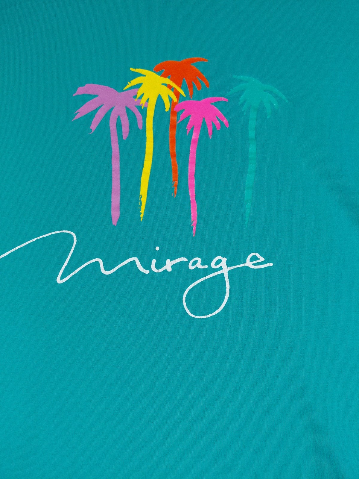 VTG JERZEES Mirage Hotel T-shirt Dress Aqua OSFM 24.5×38 Womens Pajamas
