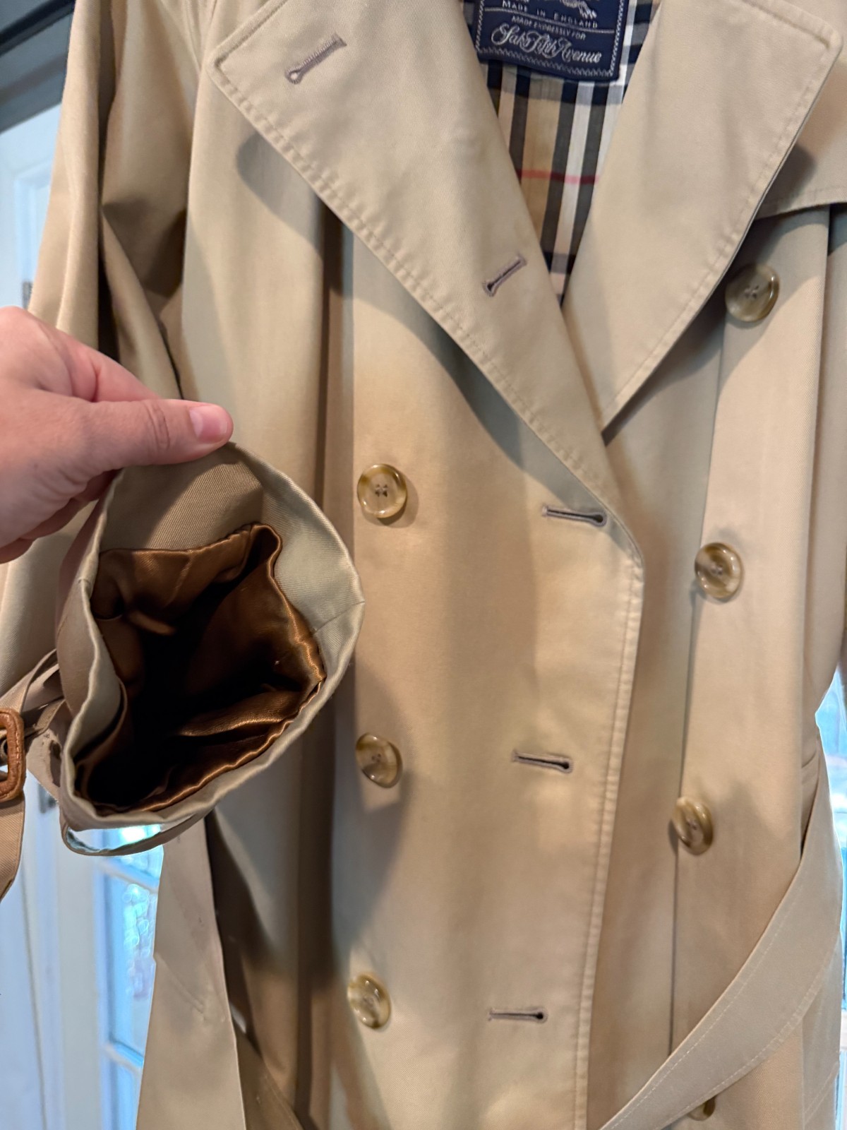 Vintage Burberrys’ Saks 5th Ave trench coat