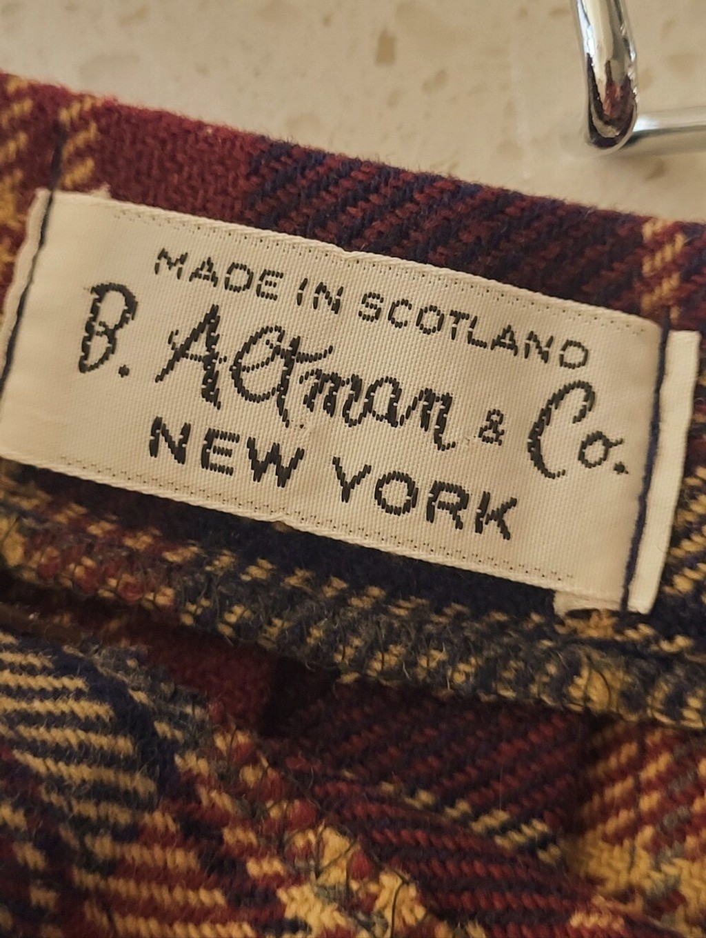 Vintage B. Altman & Co. Scottish Wool Tartan Kilt Skirt – Made in Scotland