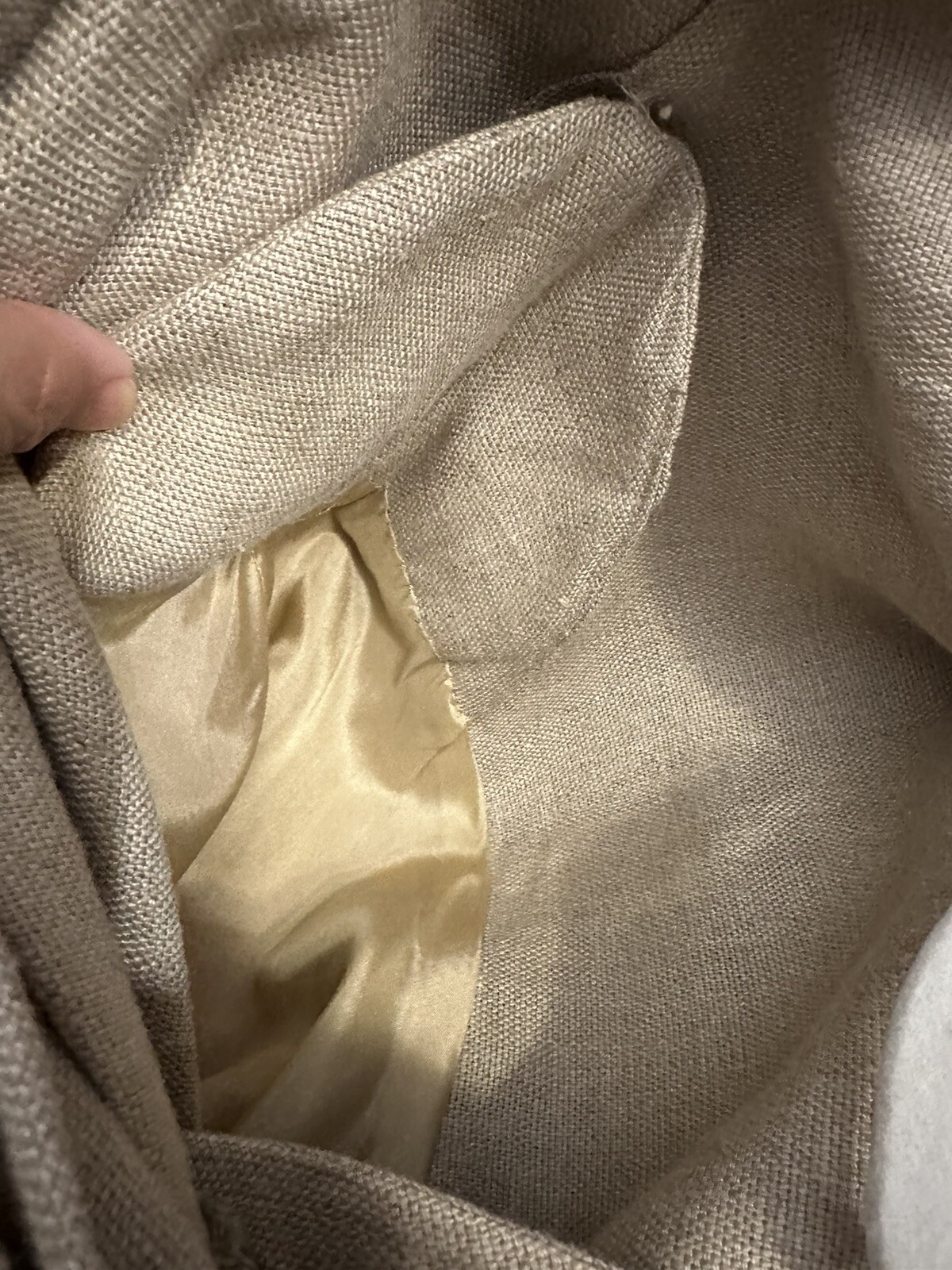 Vintage AMEN WARDY Made In France Size 42 Khaki Tan Knit Jacket 70s 80s Retro