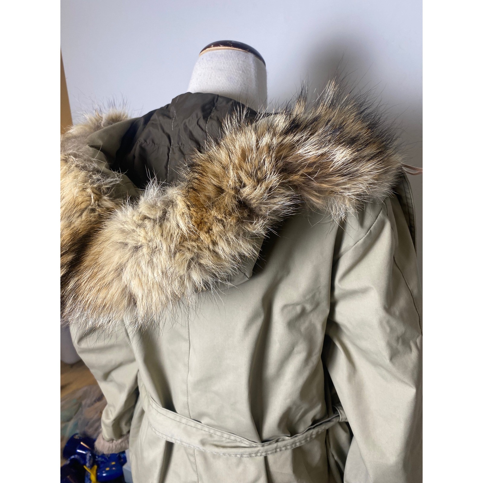 Vintage Eddie Bauer Expedition Outfitters Goose Down Down Parka Fur Trench Coat