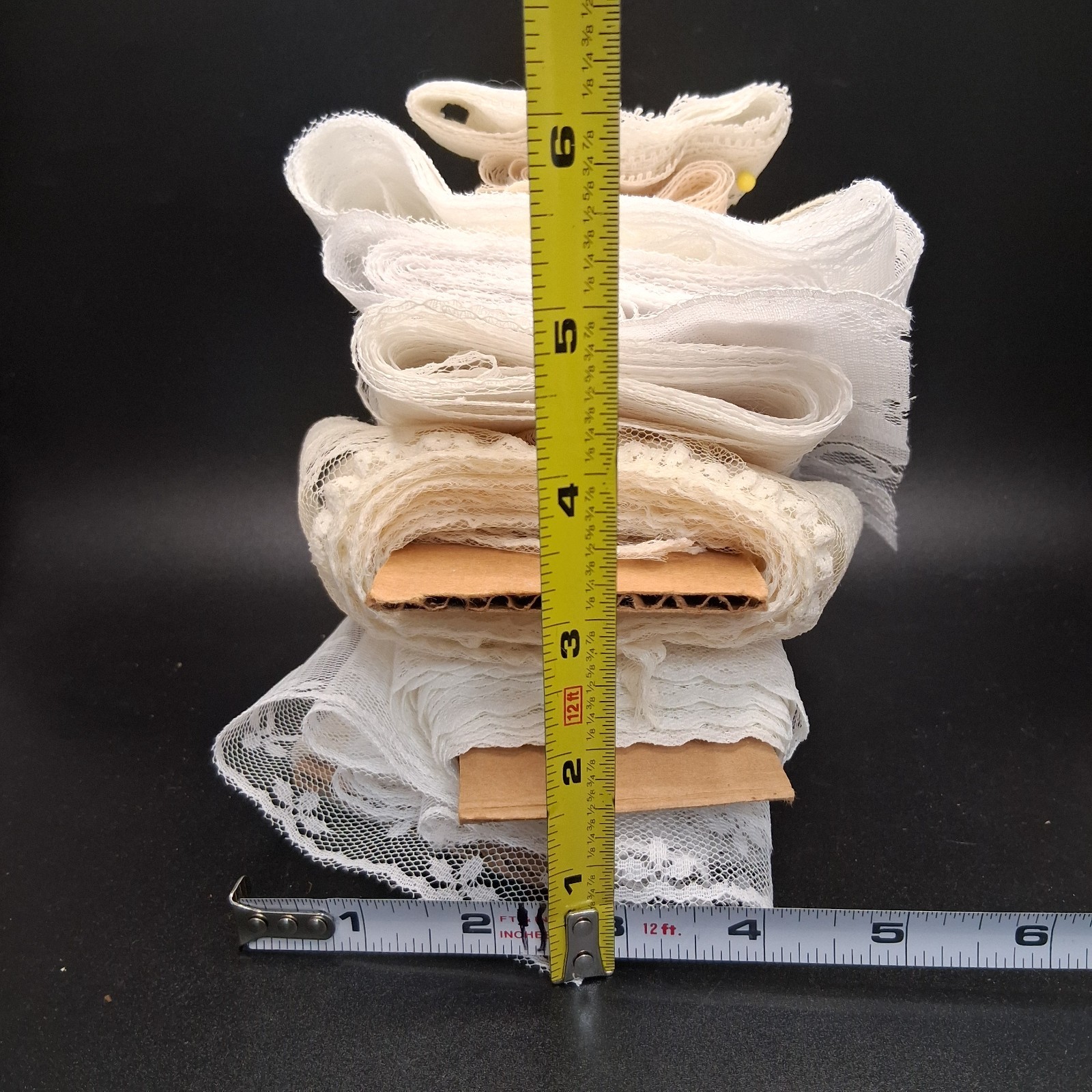 LOT: VNT Lace White Cream Sowing Ribbon Decorative Trim 5.7 oz.