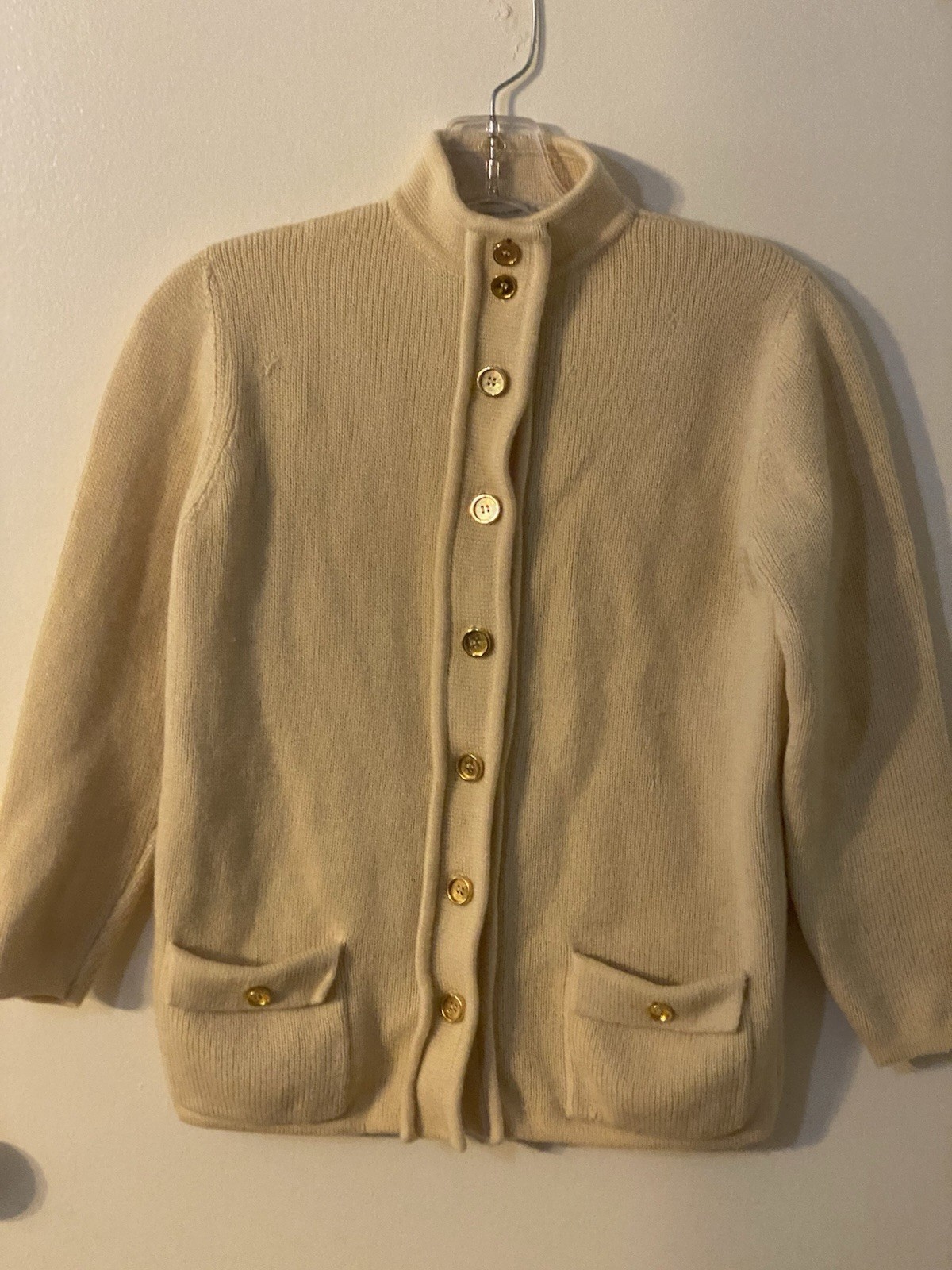 Vtg 50s/60s Robinsons 100% “Young California” Wool Sweater Cardigan Medium READ