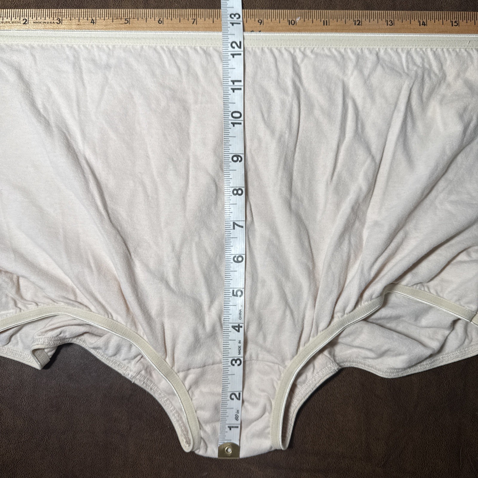 Vtg Cotillion 100% Cotton Brief Granny Panties Sz 9 Extra stretchy waist & legs