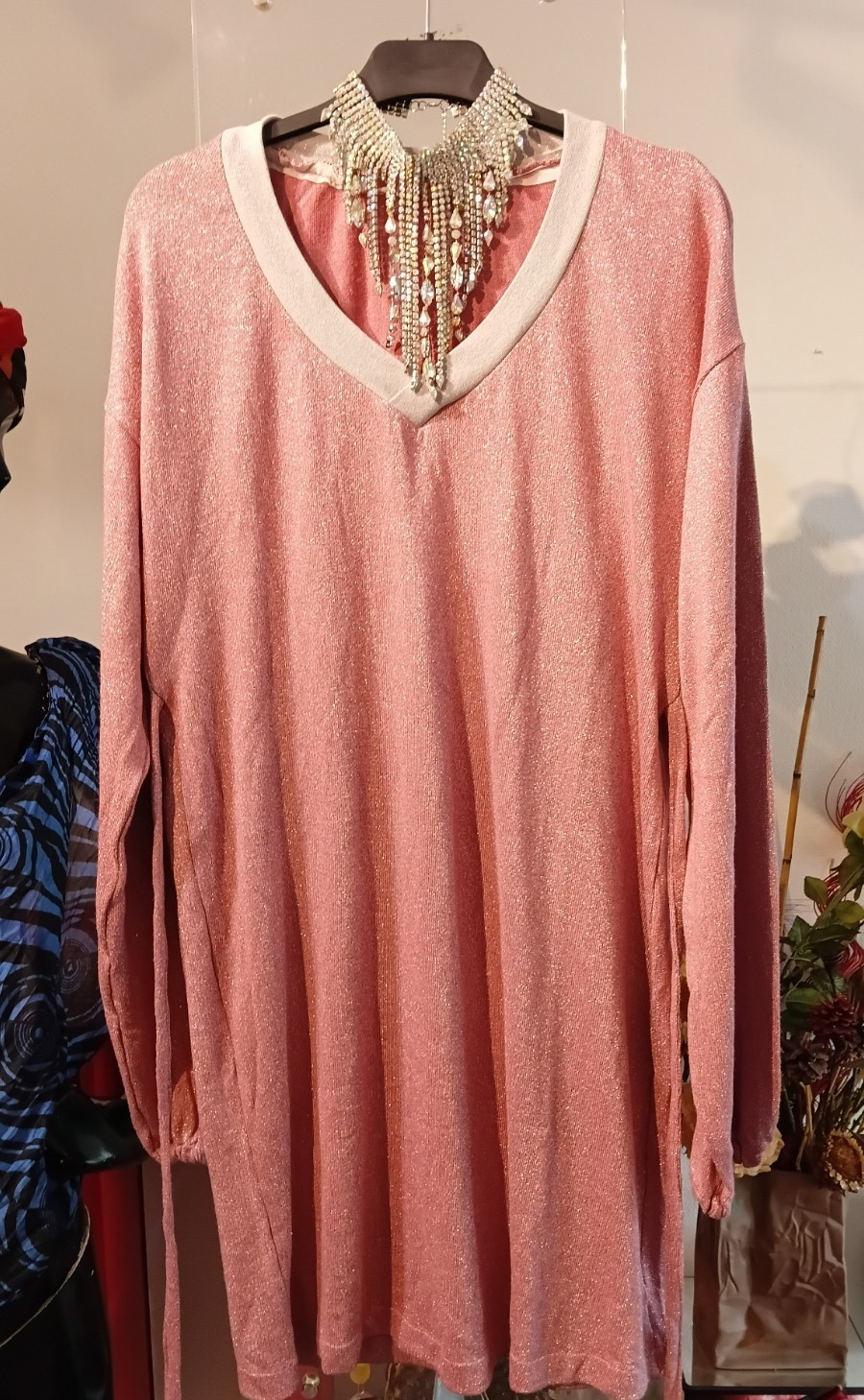 Nostagie Jumper Dress Stretch Shimmer Handmade