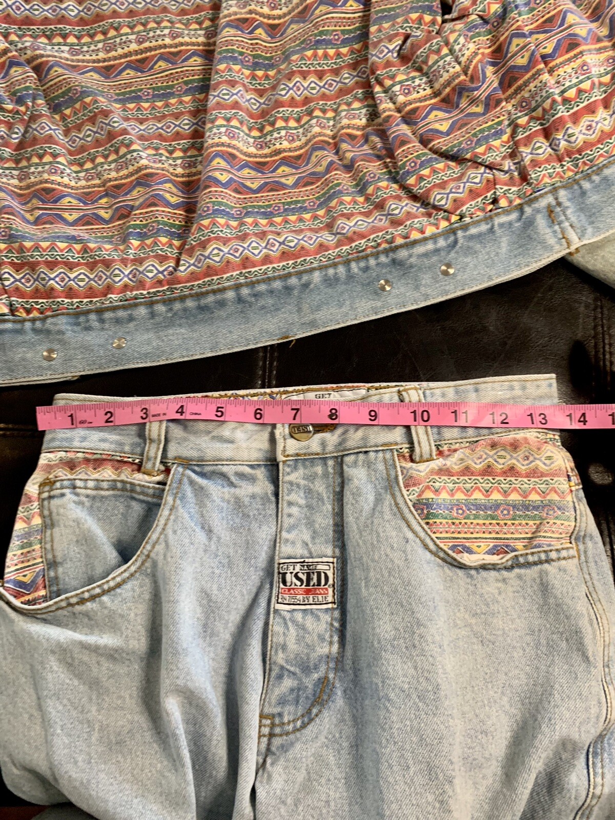Get Used By Elie Jeans &Jacket Set size 28 & Lg I ❤️ 80s 90s RARE