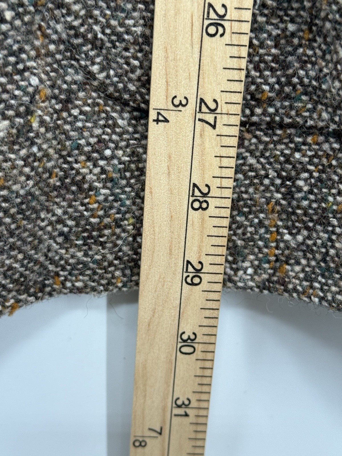 Vintage Wool Tweed Blazer Women’s Size 14 Brown Speckled Dark Academia Jacket