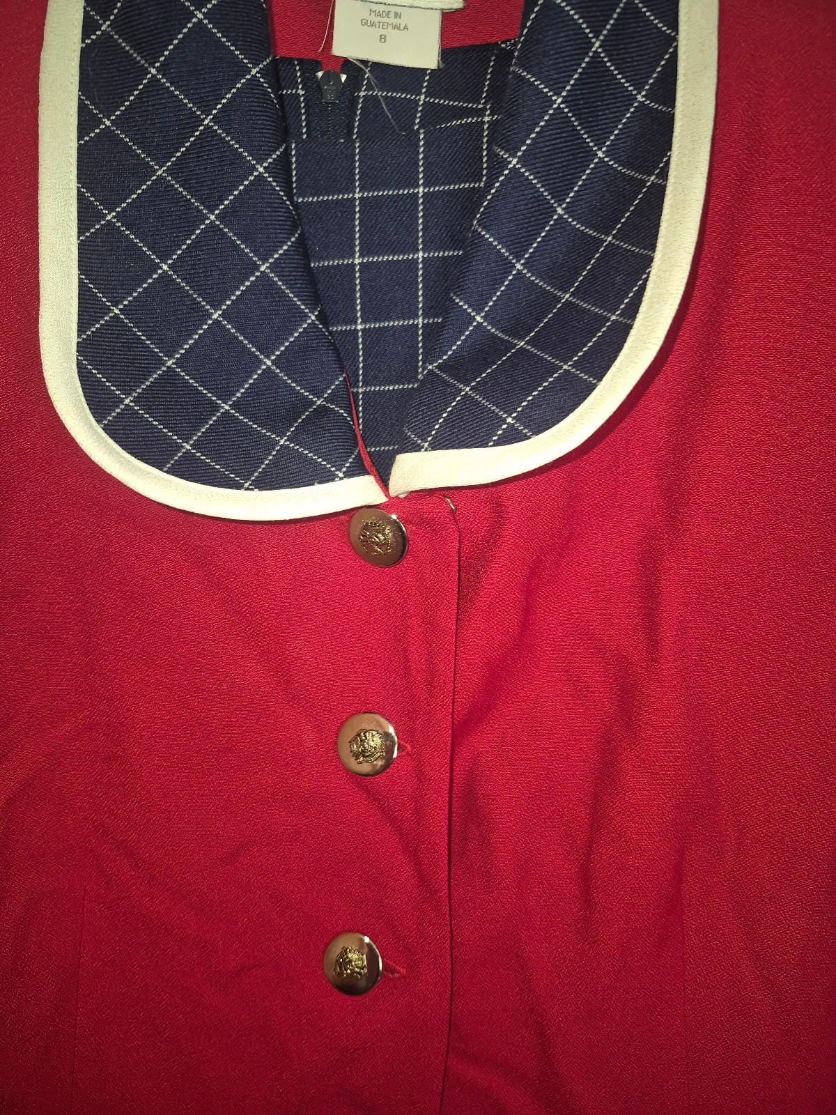Vintage Leslie Fay Dress Suit Set Blazer Sz 8 Preppy 80s Old Money Retro