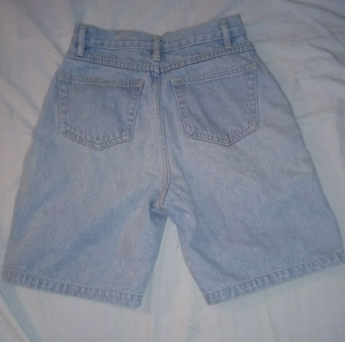 VTG Ladies 1990s Denim Republic Cotton Denim Shorts Light Wash Denim Sz: 3 / 4