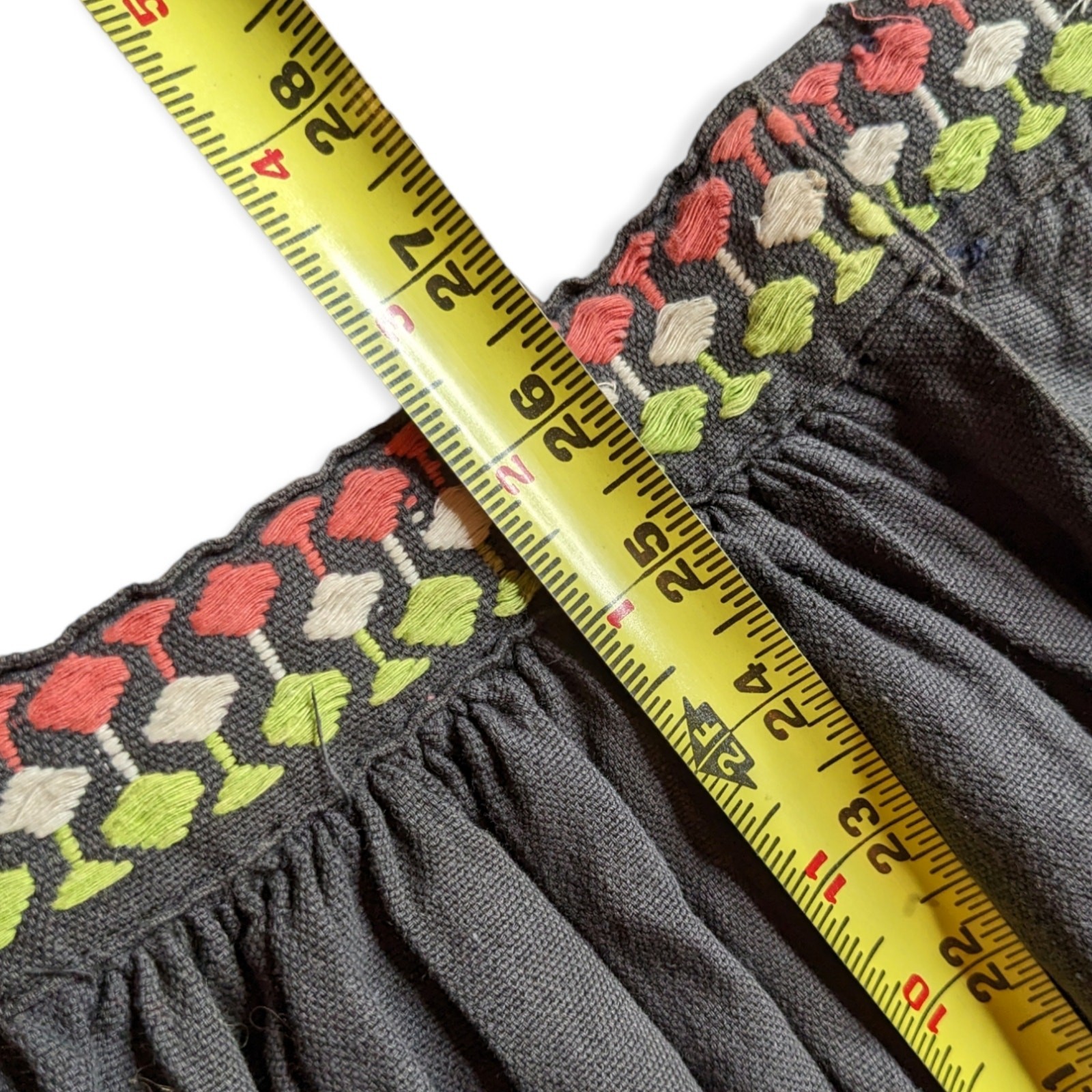 Vintage Midcentury Mexican Full A-Line Woven Skirt XS