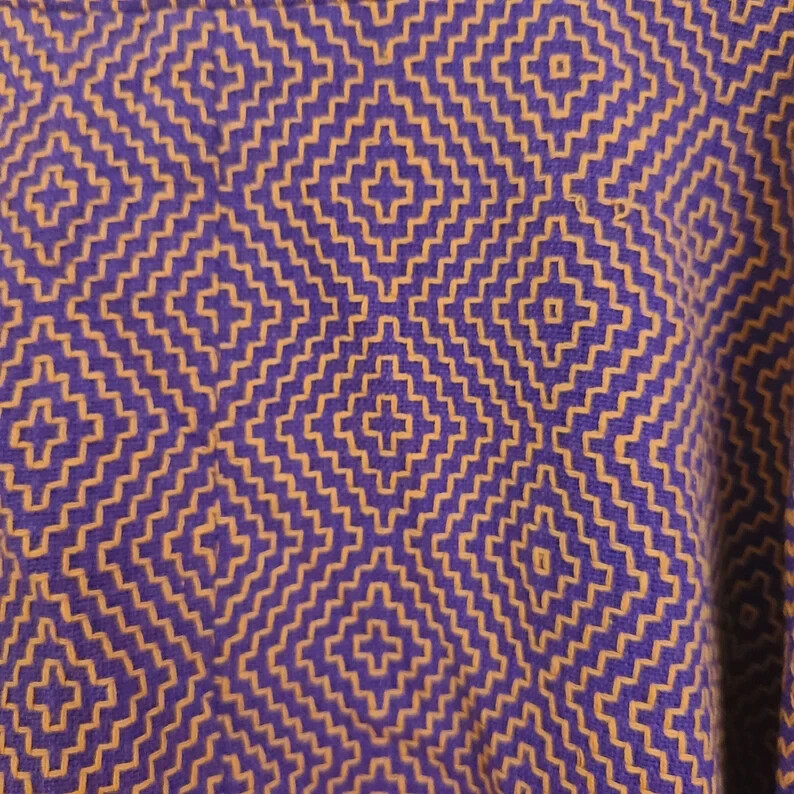 Vintage Women’s Erzumah Ackerson Skirt Purple Orange UK 8 US 4 Geometric Zipper