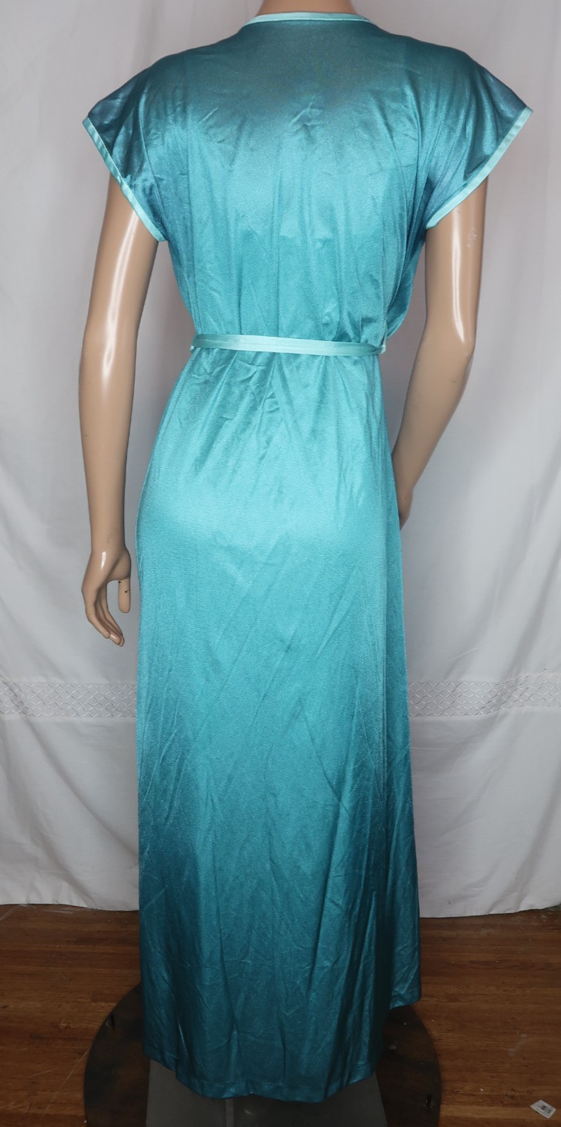 Vintage Blue Full Length Nightgown Robe Dutchess Individually Yours Jr 9 Girly