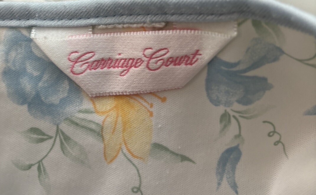 Vintage Carriage Court robe nightgown Day Dress Mumu Floral Zip Up Large