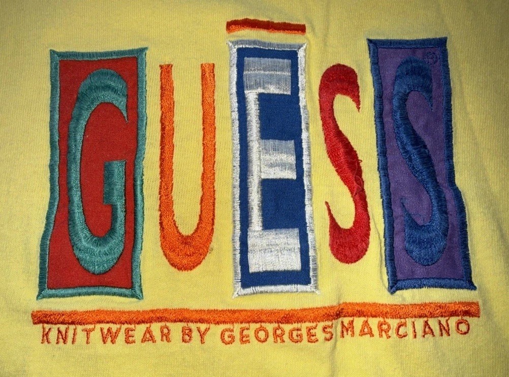 Vintage GUESS Knitwear By Geroges Marciano Oversized Tee Size XL USA