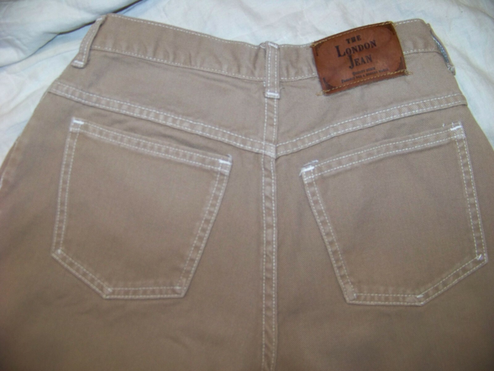 Women’s Vintage Moda Int’l The London Jean – Size 10 – 27 x 31 – Khaki Denim