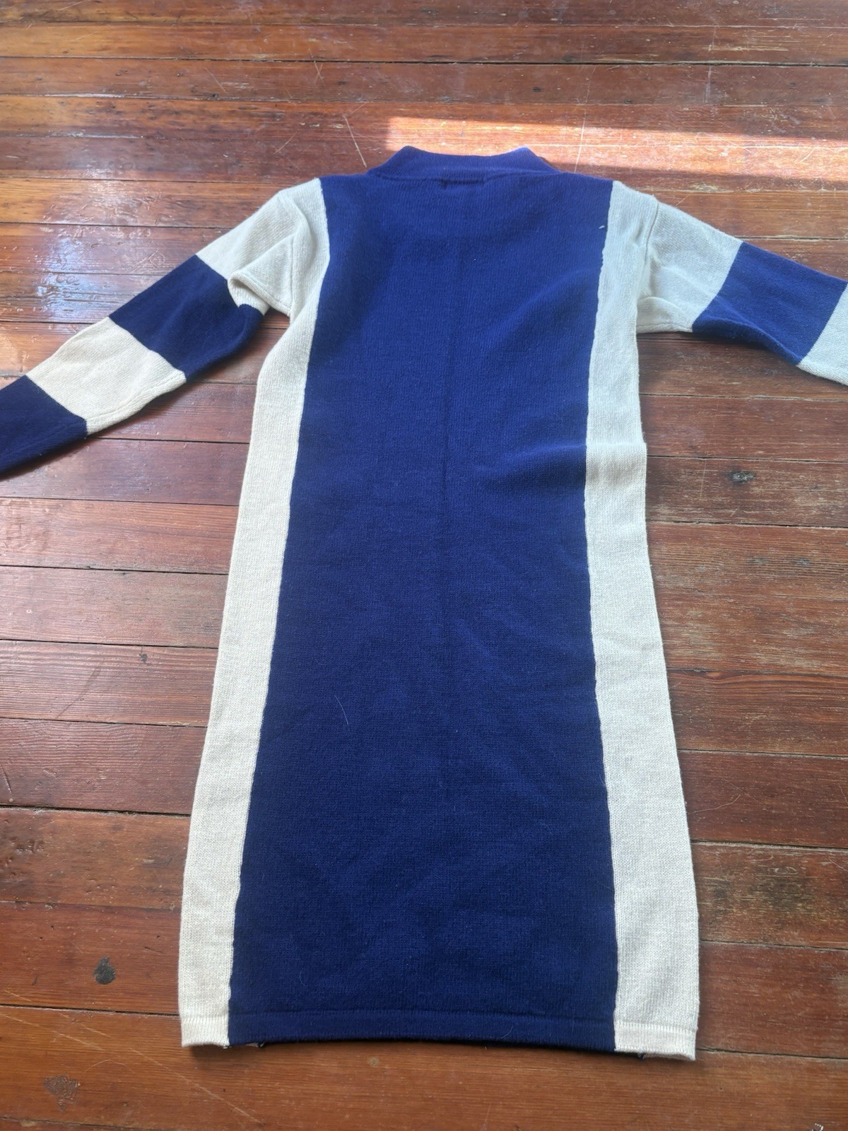 Objectives Dress Lambswool Blue White Women’s Size Small Vintage