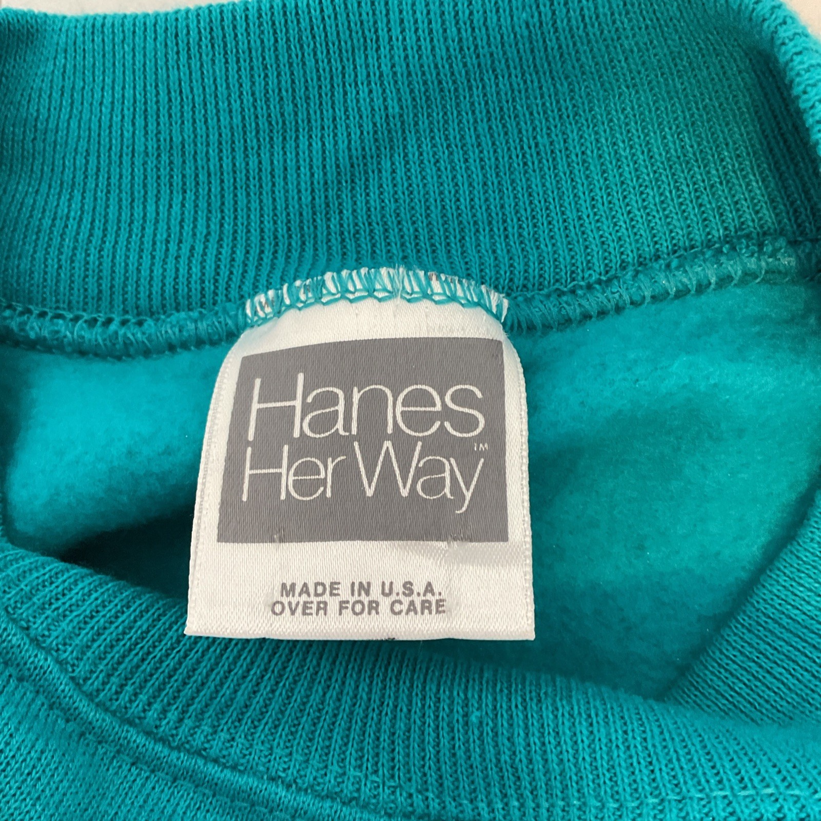 Vintage Hanes Her Way Sweatshirt Dress Floral Gold Accent Embellished Crewneck
