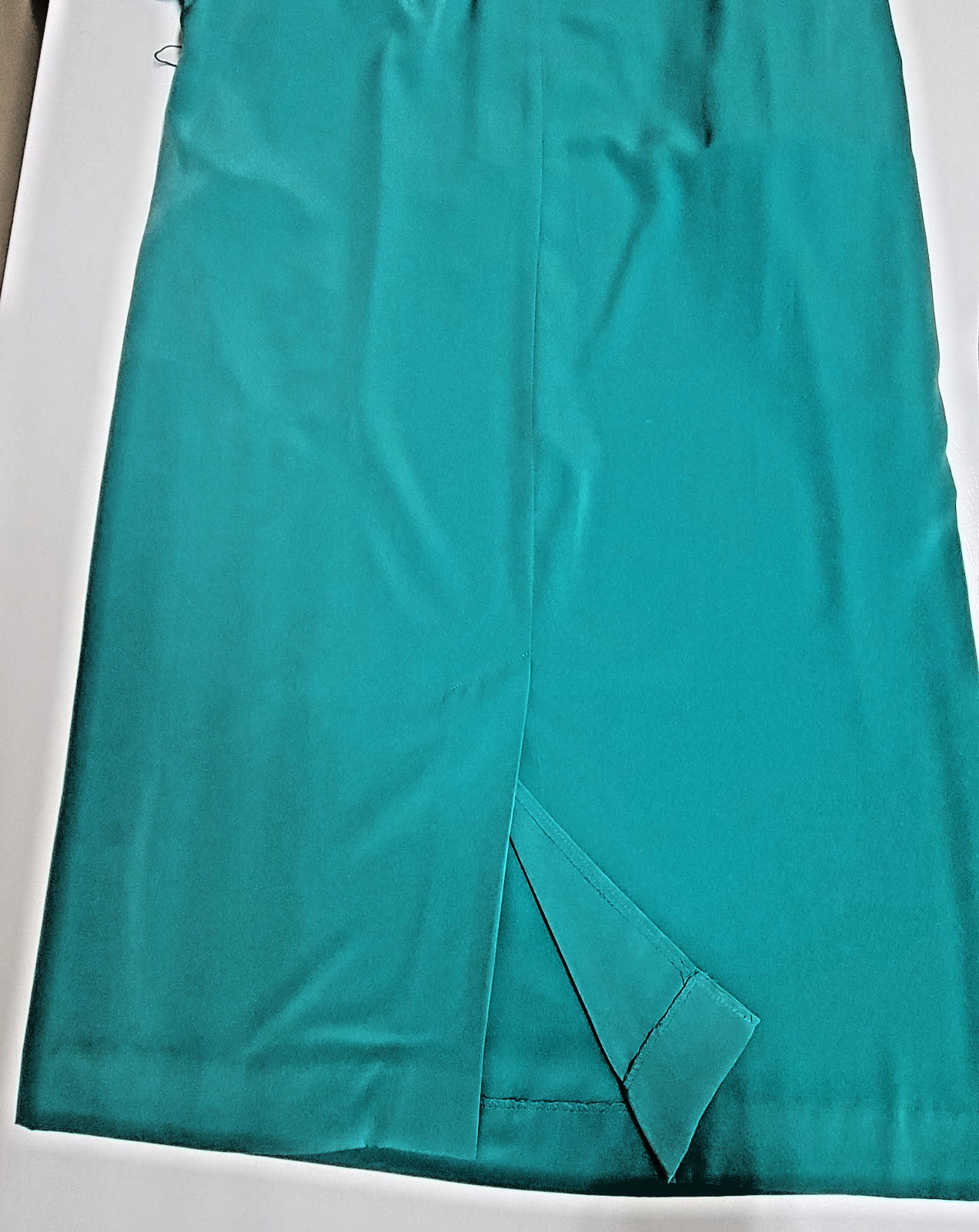 Vtg SCHRADER Shirt DRESS Sz 8 Emerald Green Long Sleeve Pockets Belt Half Button