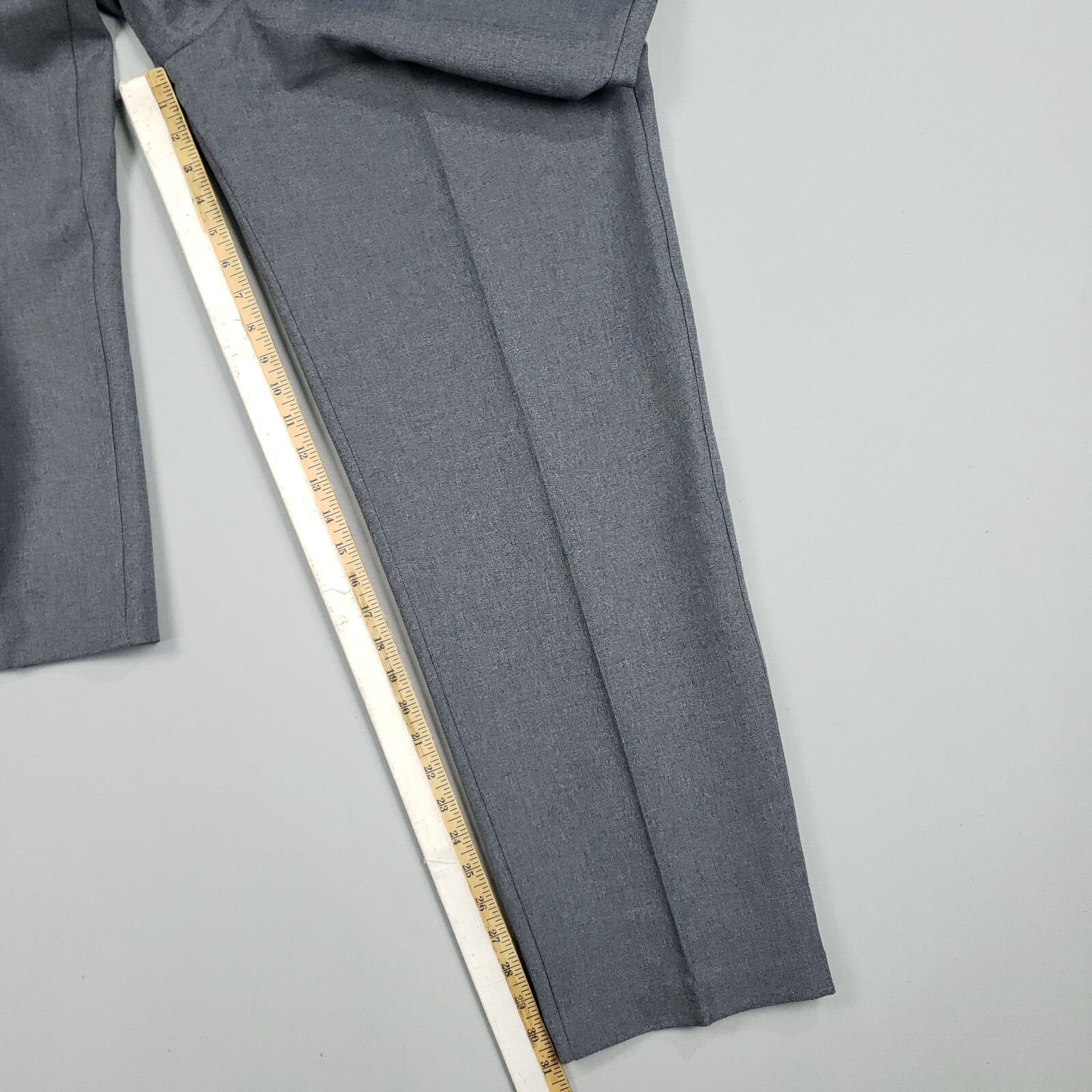 Vtg 70s Levis Bend Over Pants Women 34 Gray Polyester Slacks High Rise Waisted