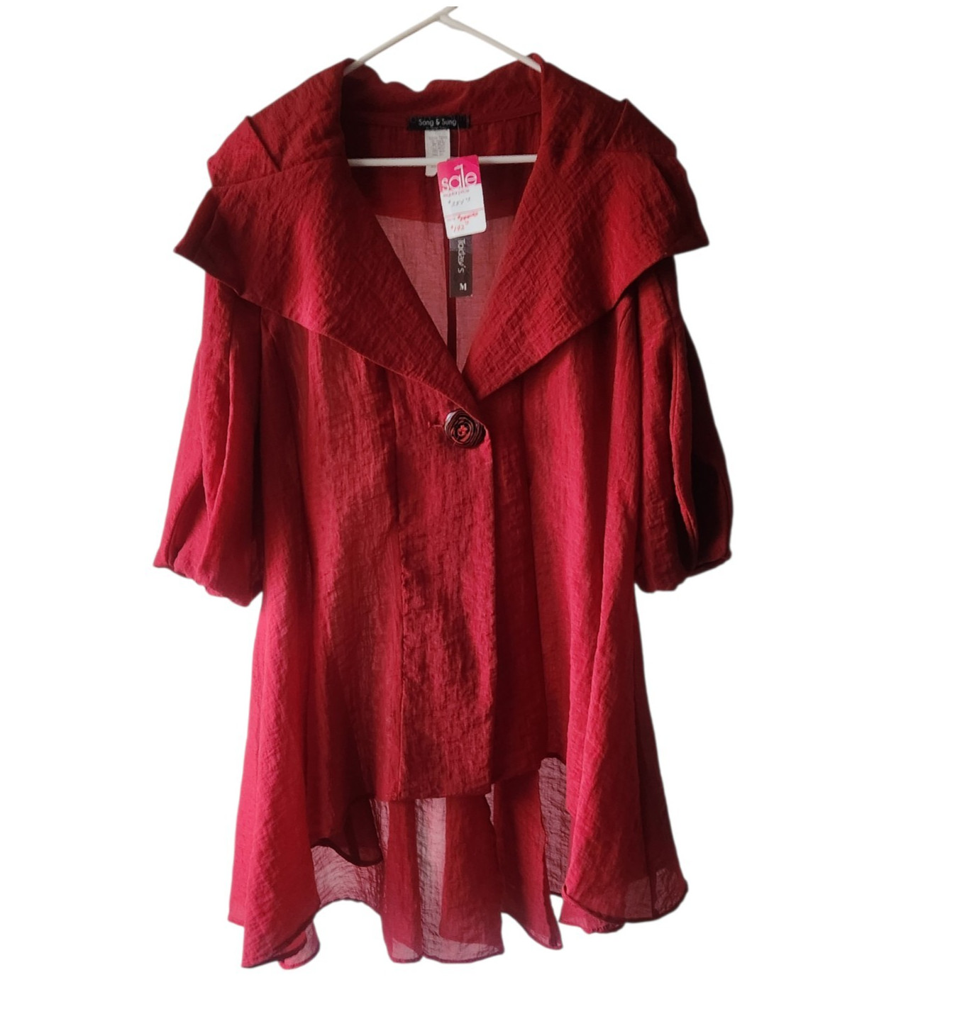 NWT Vintage Swing Jacket Red Design Today’s Song & Sung Size Medium Classic