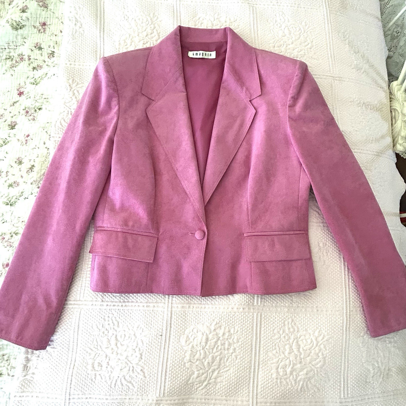 Vintage I Magnin Suede Blazer Crop Jacket