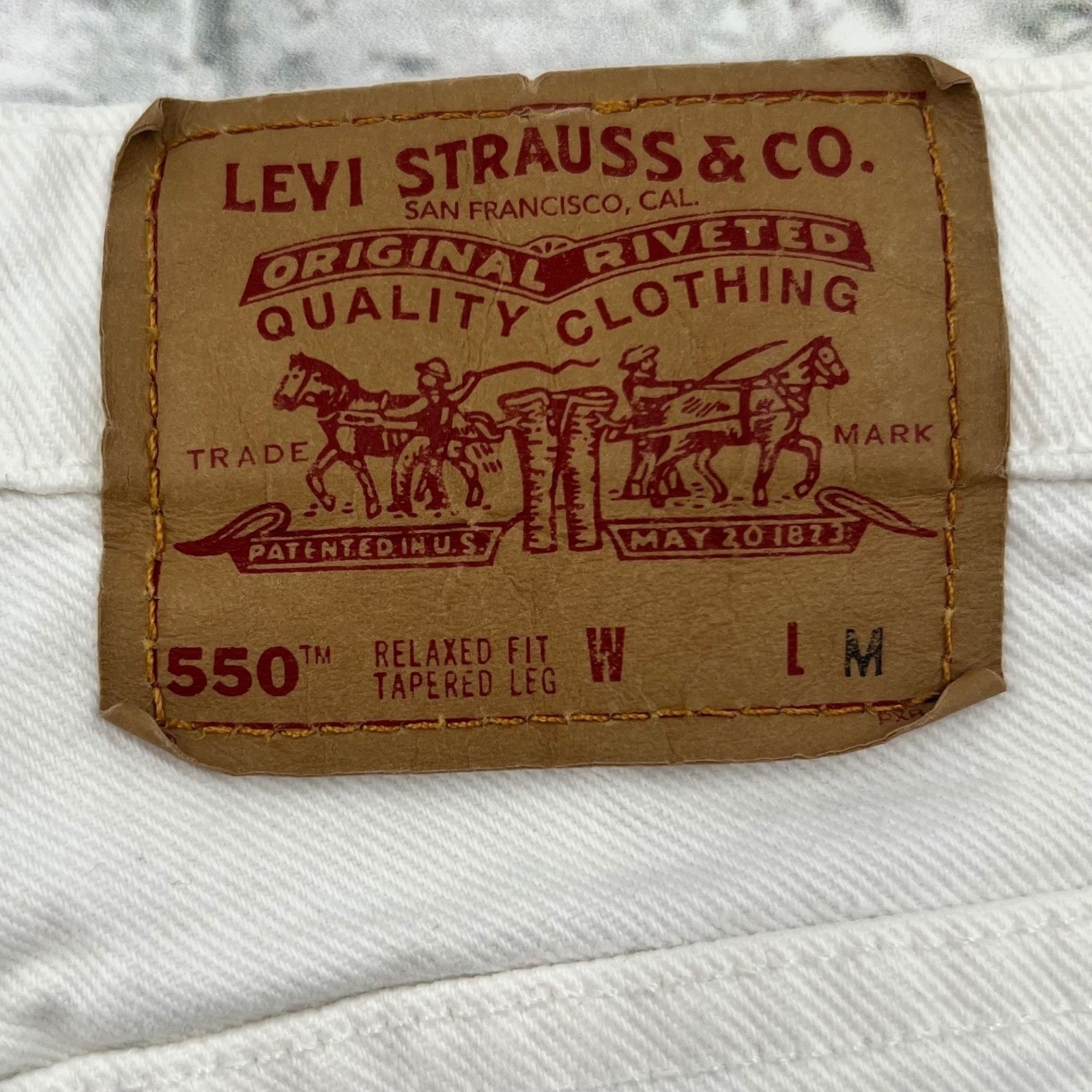Levis 550 Vintage Jeans Women’s 5 Med White Relaxed Fit Tapered Leg Made in USA
