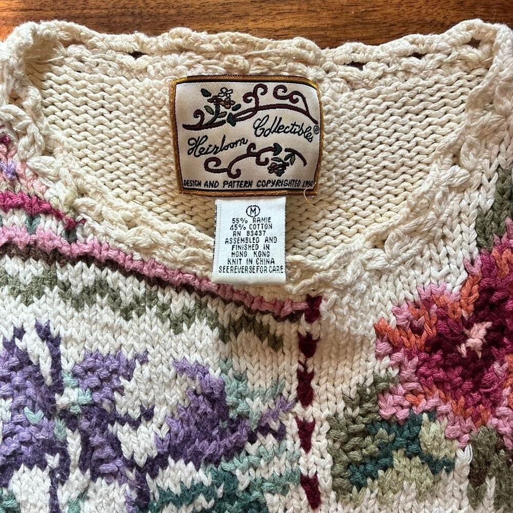 Grandma sweater floral cottage core