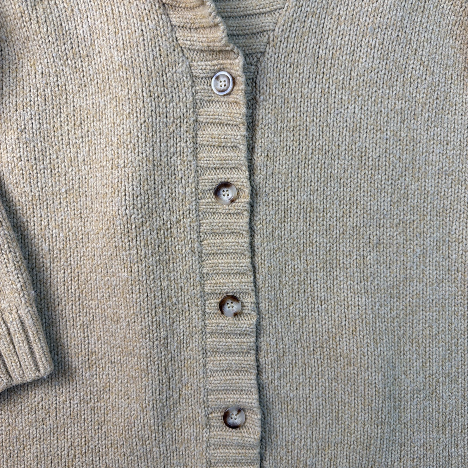 Vtg Liz Claiborne Cardigan Wool Shawl Neck Embroidered Folk Art Floral XL Petit