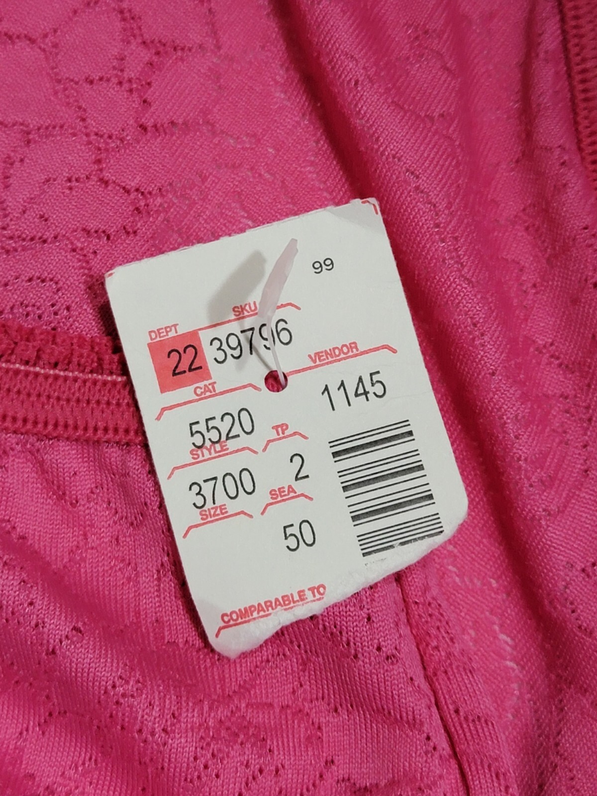VINTAGE UNBRANDED BRIEFS PANTY PINK SIZE XL NYLON SPANDEX MADE IN MEXICO + TAGS